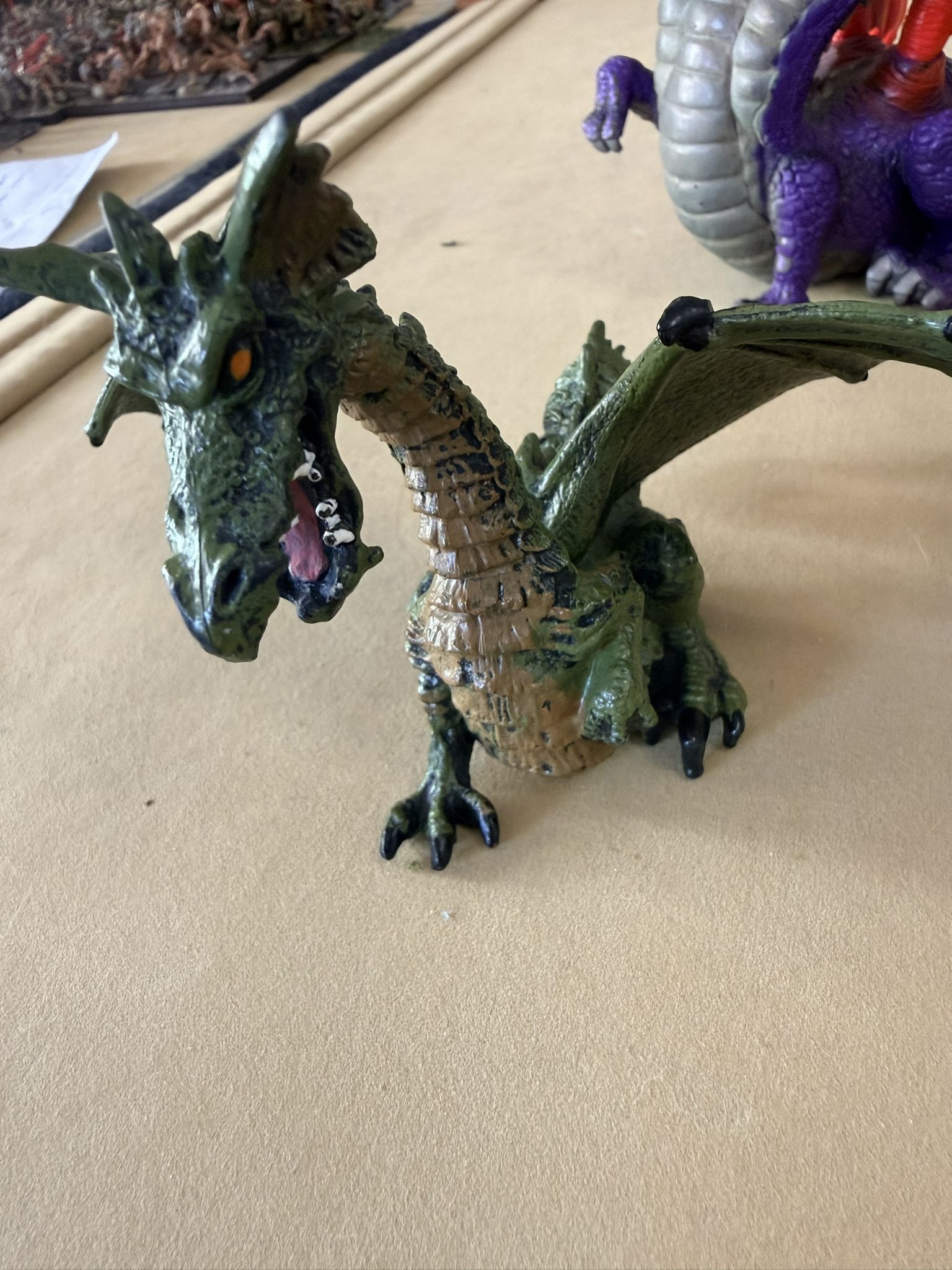 ELC Early Learning Centre TOWER OF DOOM Red PURPLE 3 Headed DRAGON Figure TOY image 6