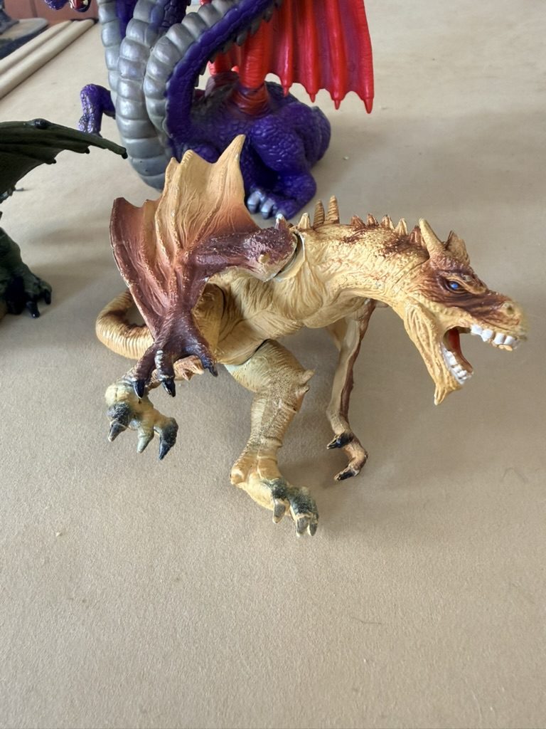 ELC Early Learning Centre TOWER OF DOOM Red PURPLE 3 Headed DRAGON Figure TOY image 7