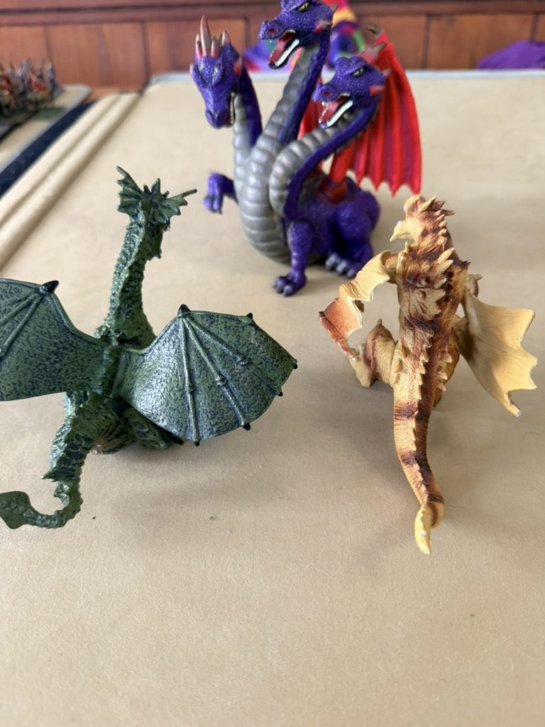 ELC Early Learning Centre TOWER OF DOOM Red PURPLE 3 Headed DRAGON Figure TOY image 8