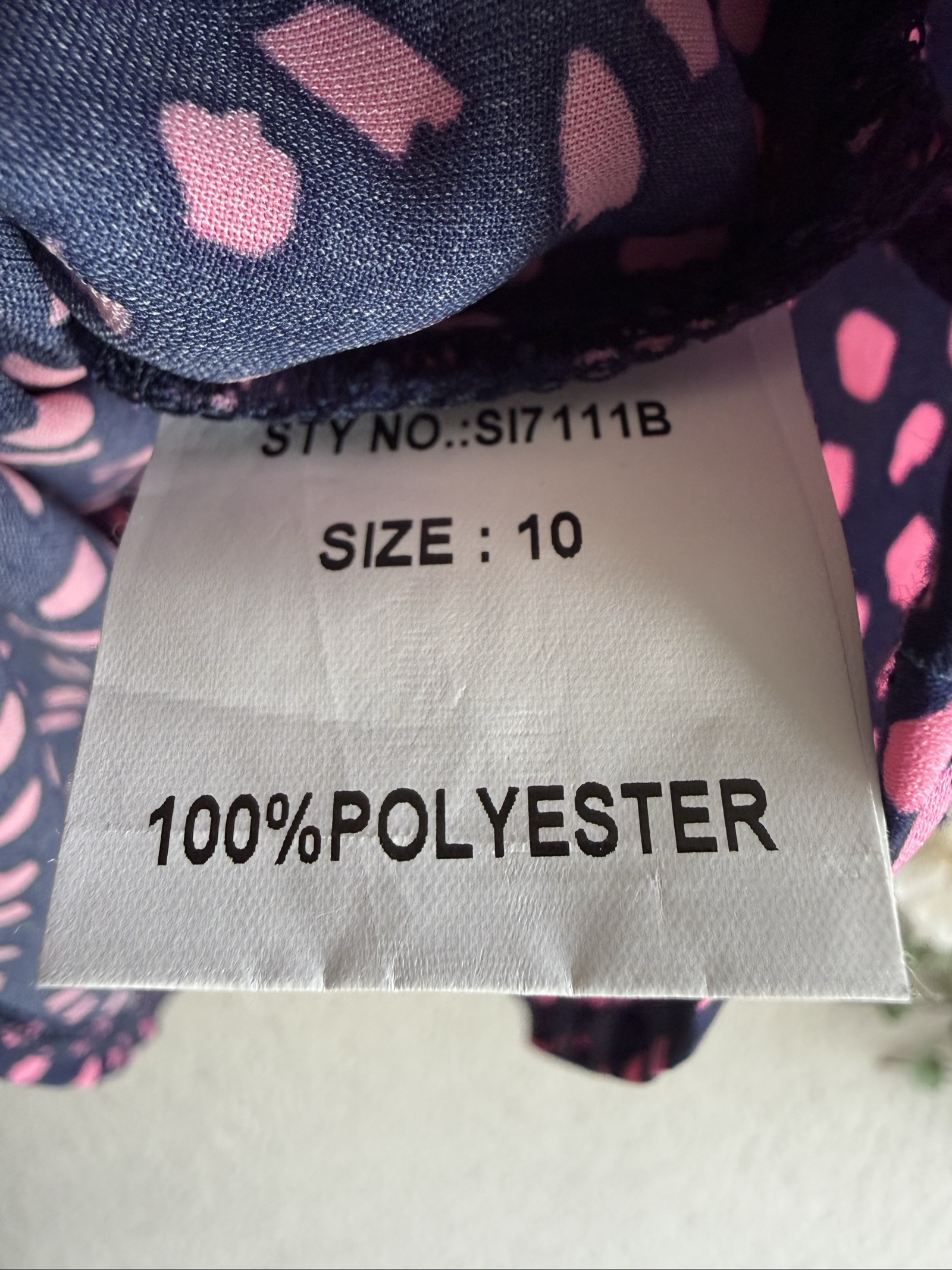 Girl In Mind Navy & Pink Polka Dot Puff Sleeve Belted Dress UK 10 Stylish image 6