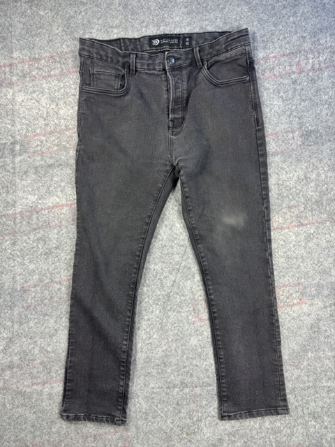 Duck and Cover Black Denim Jeans Slim Fit 36 Waist 30 Length