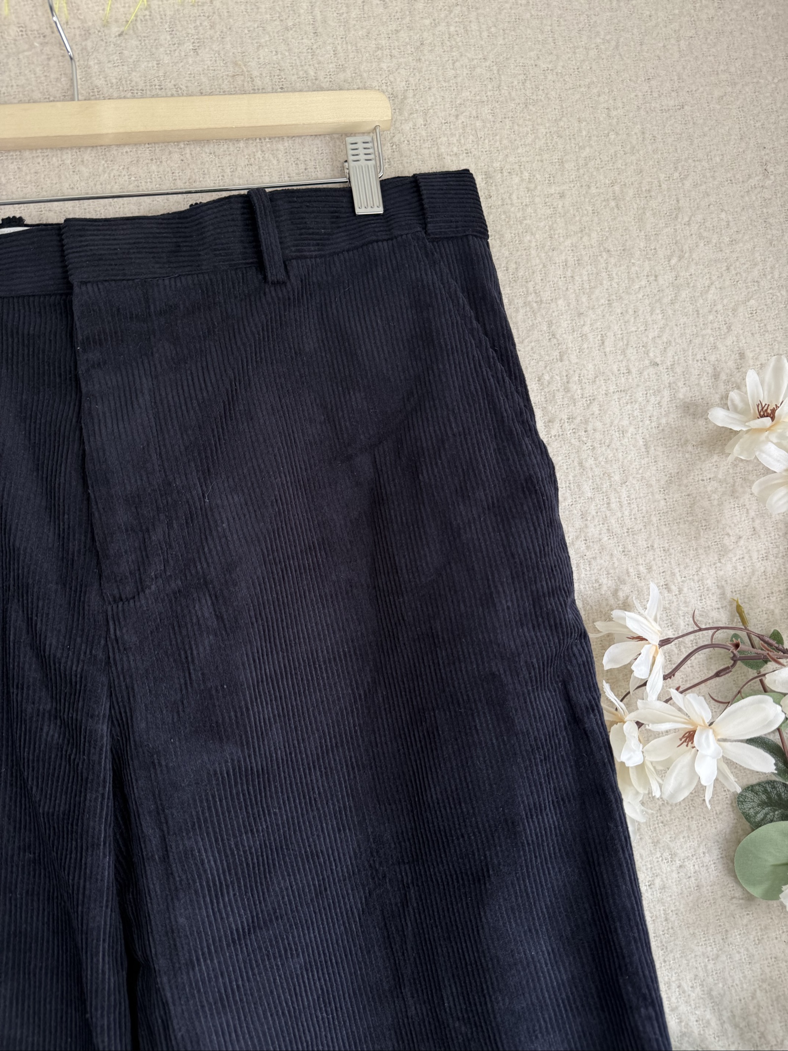 Pegasus Navy Corduroy Trousers UK 36 Cotton Blend Relaxed Fit image 2