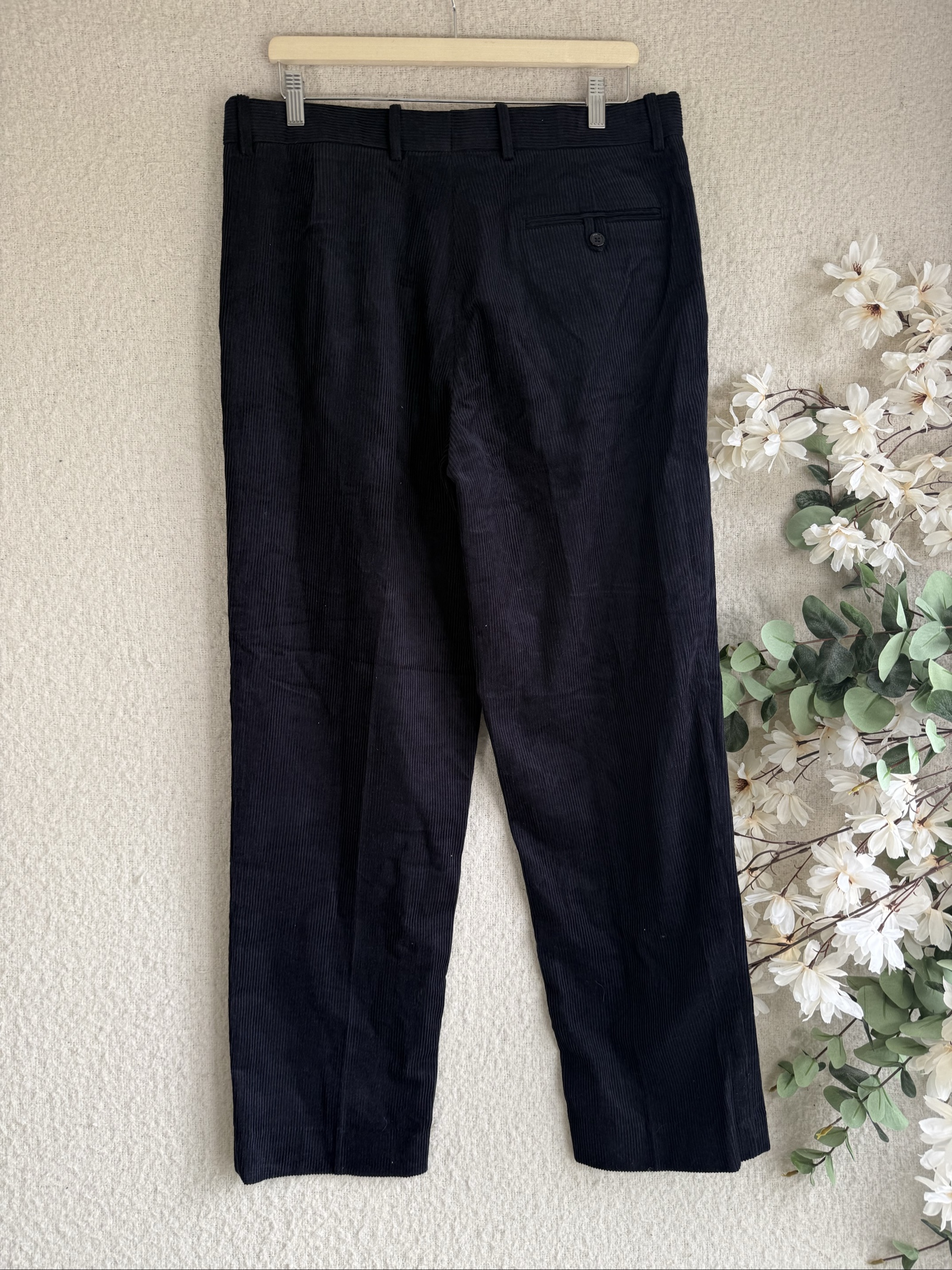 Pegasus Navy Corduroy Trousers UK 36 Cotton Blend Relaxed Fit image 4
