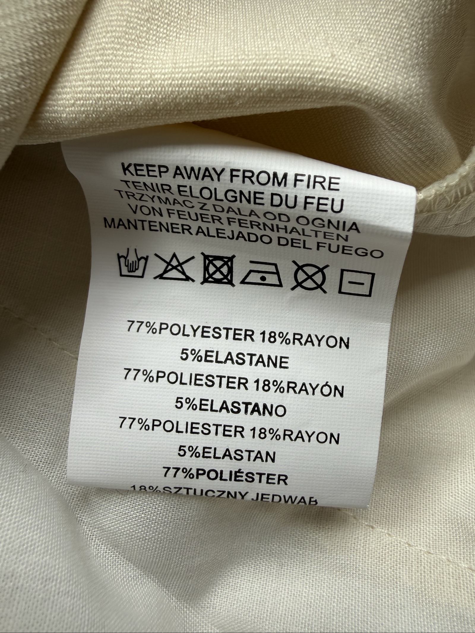 Motel Cream Zovey High Waisted Trousers XS Split Hem Stylish Detail image 6