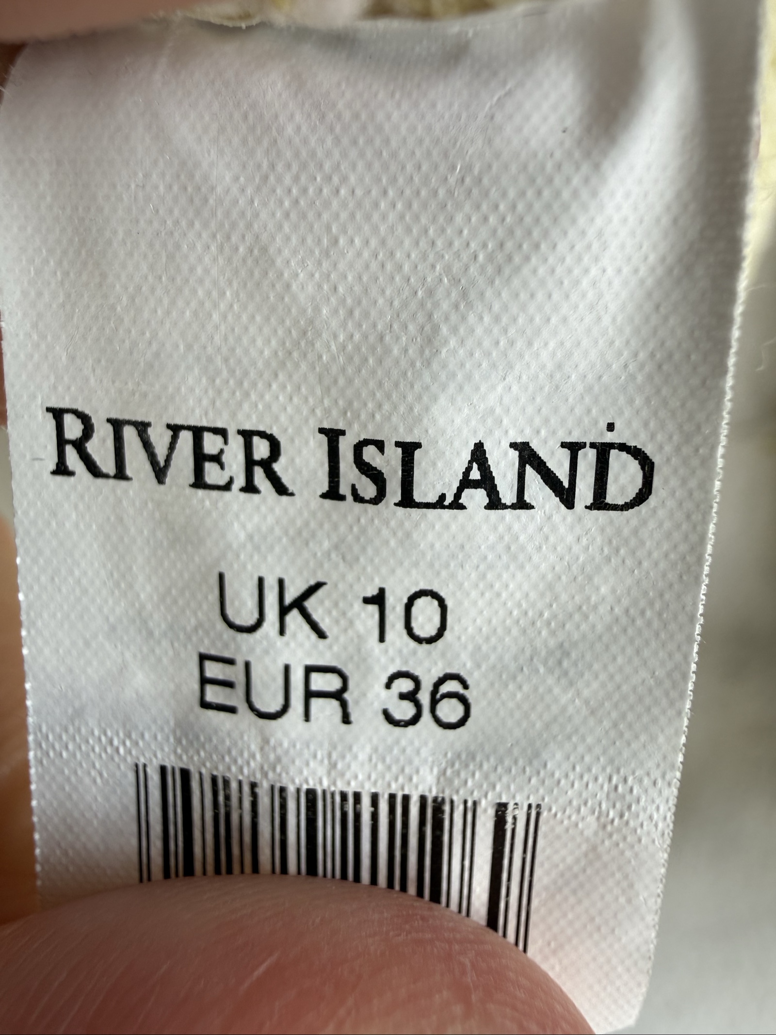 River Island Pale Yellow Cotton Knit Jumper UK 10 Textured Summer Top image 6