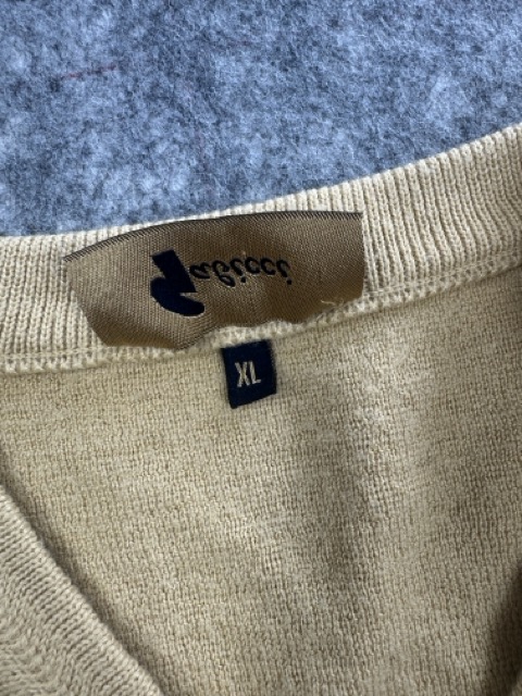 Gabicci Beige V Neck Wool Blend Sweater XL image 2