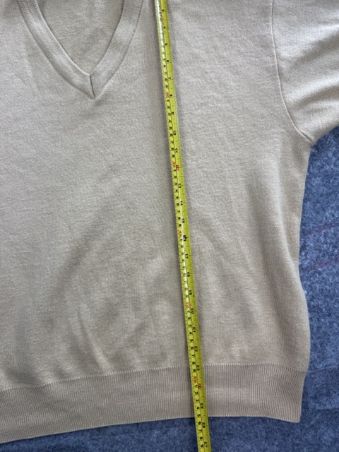 Gabicci Beige V Neck Wool Blend Sweater XL image 7