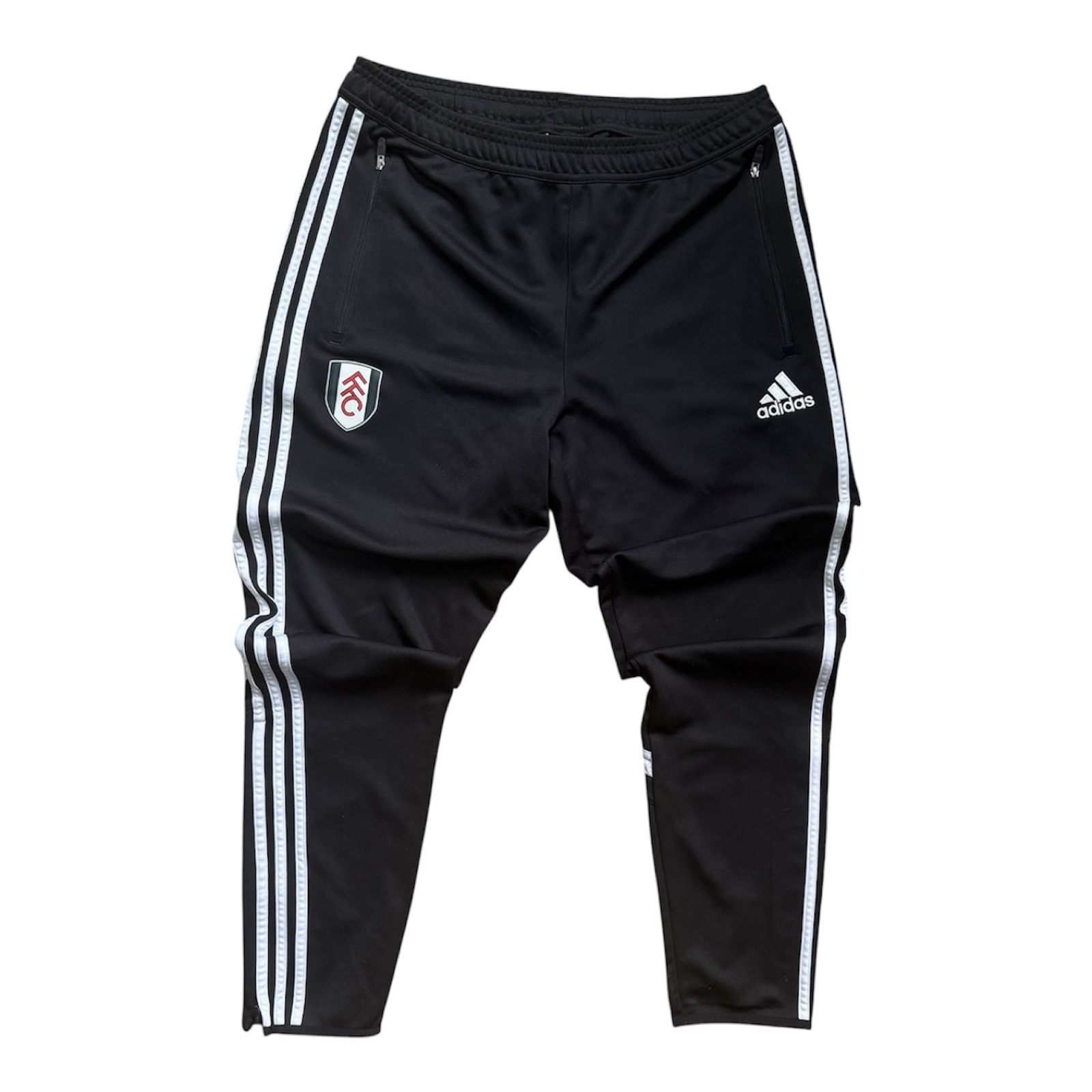 Adidas Fulham FC Track Pants Size L Black ClimaCool Football Training (Menswear)