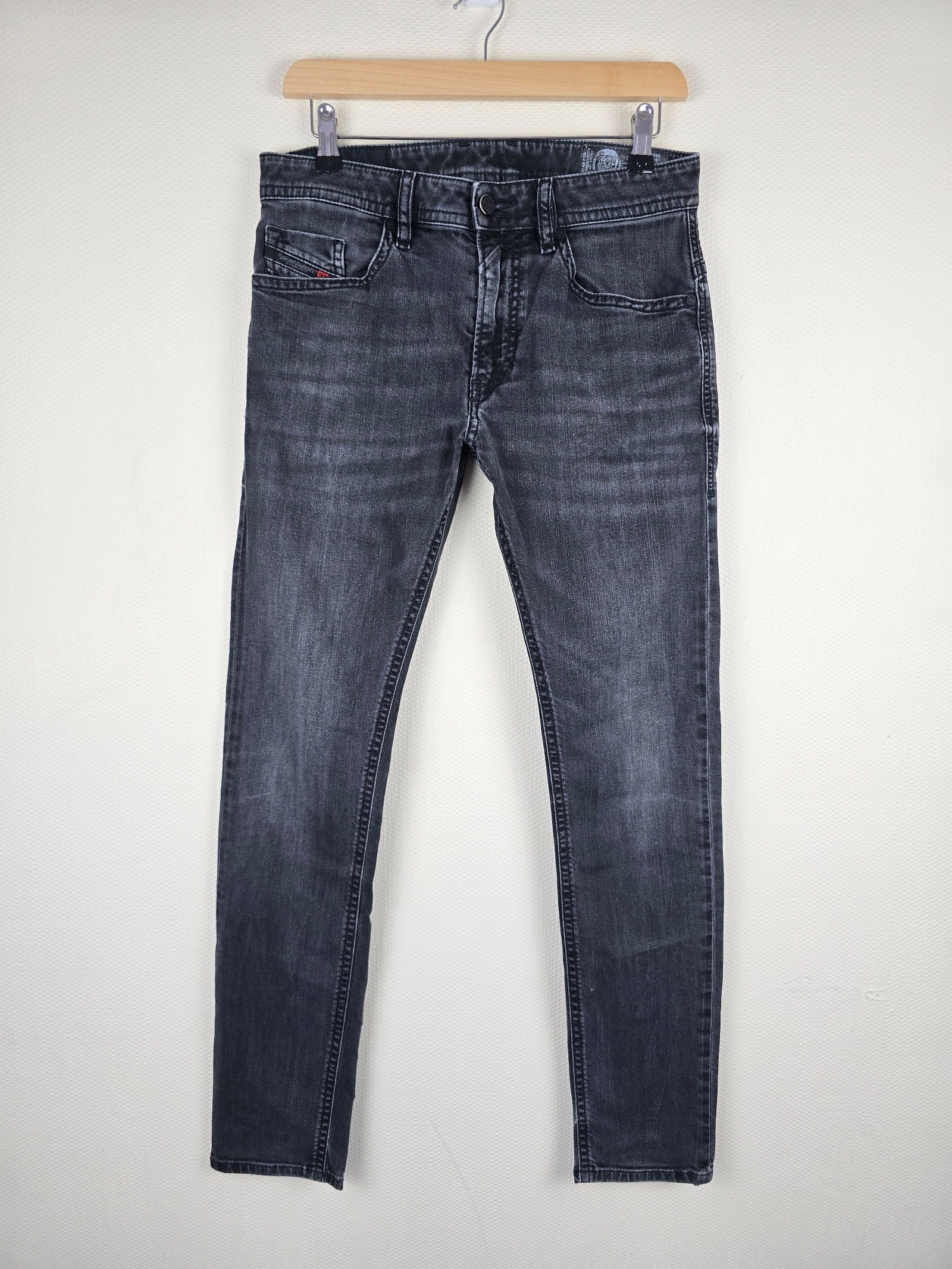 Diesel Thommer Mens Jeans W29 L32 Black Slim Skinny #0698G