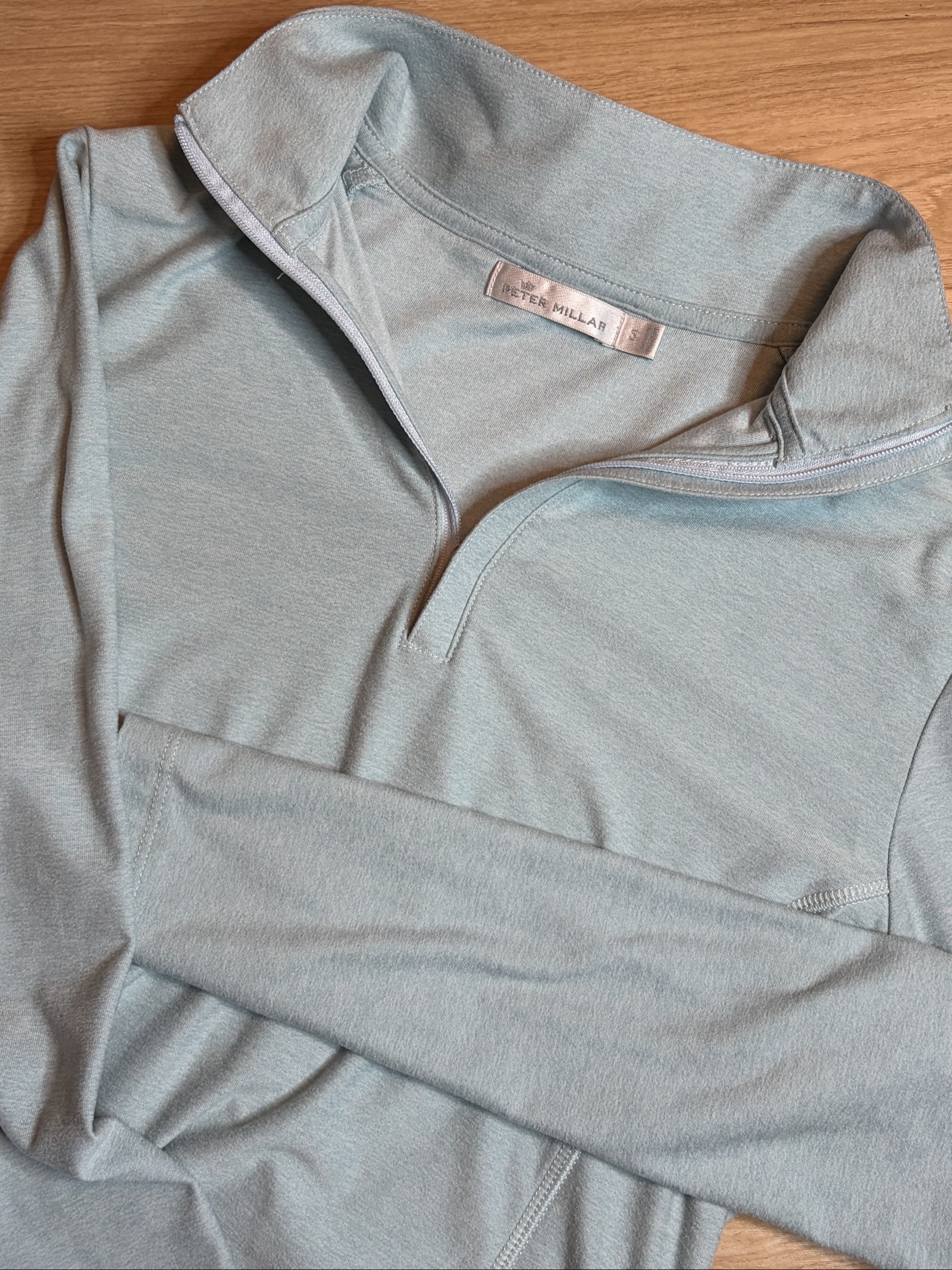 Peter Millar Light Blue Quarter Zip Top Small
