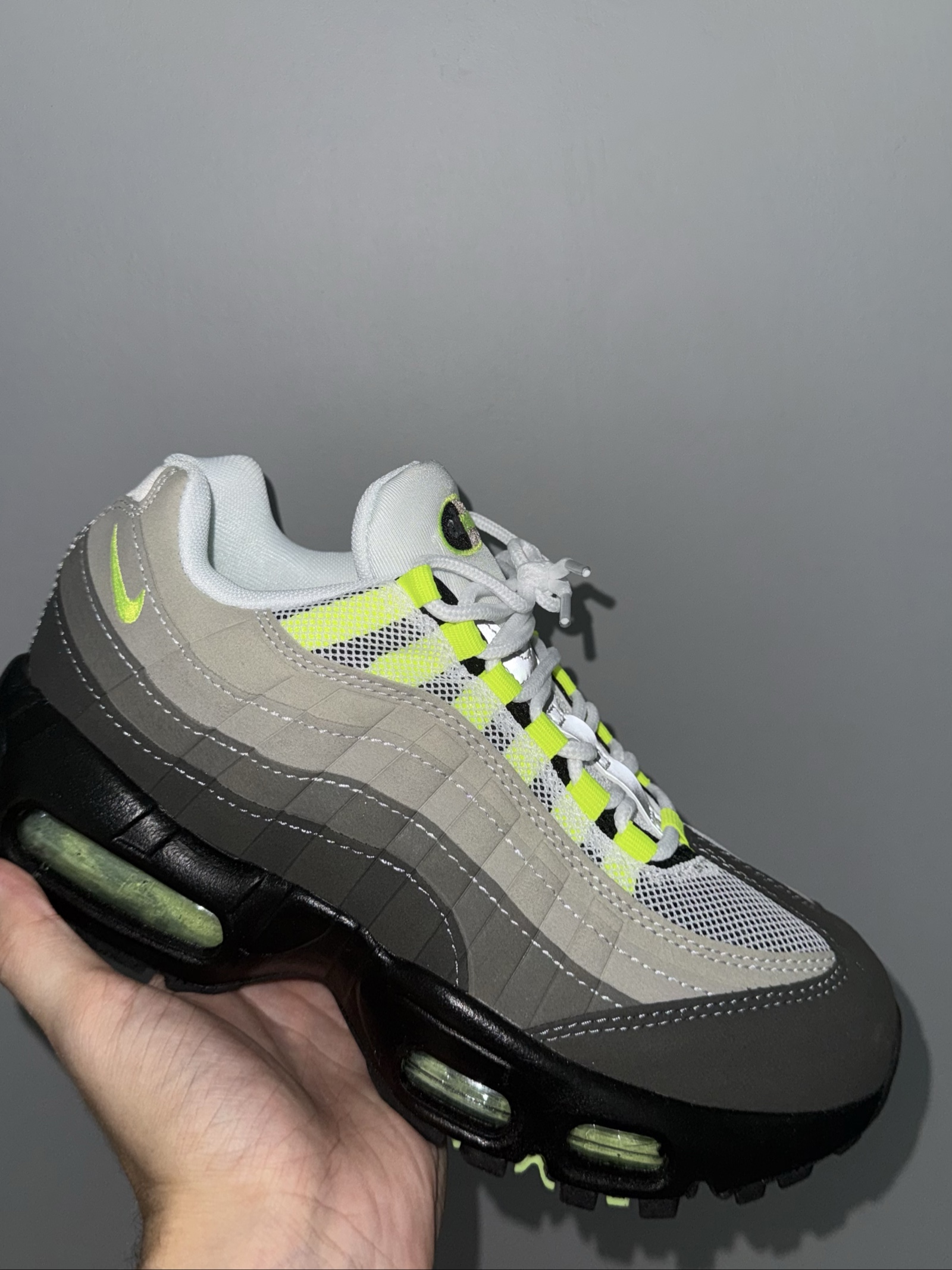 Nike Grey & Yellow Air Max 95 UK 8.5 Sneakers