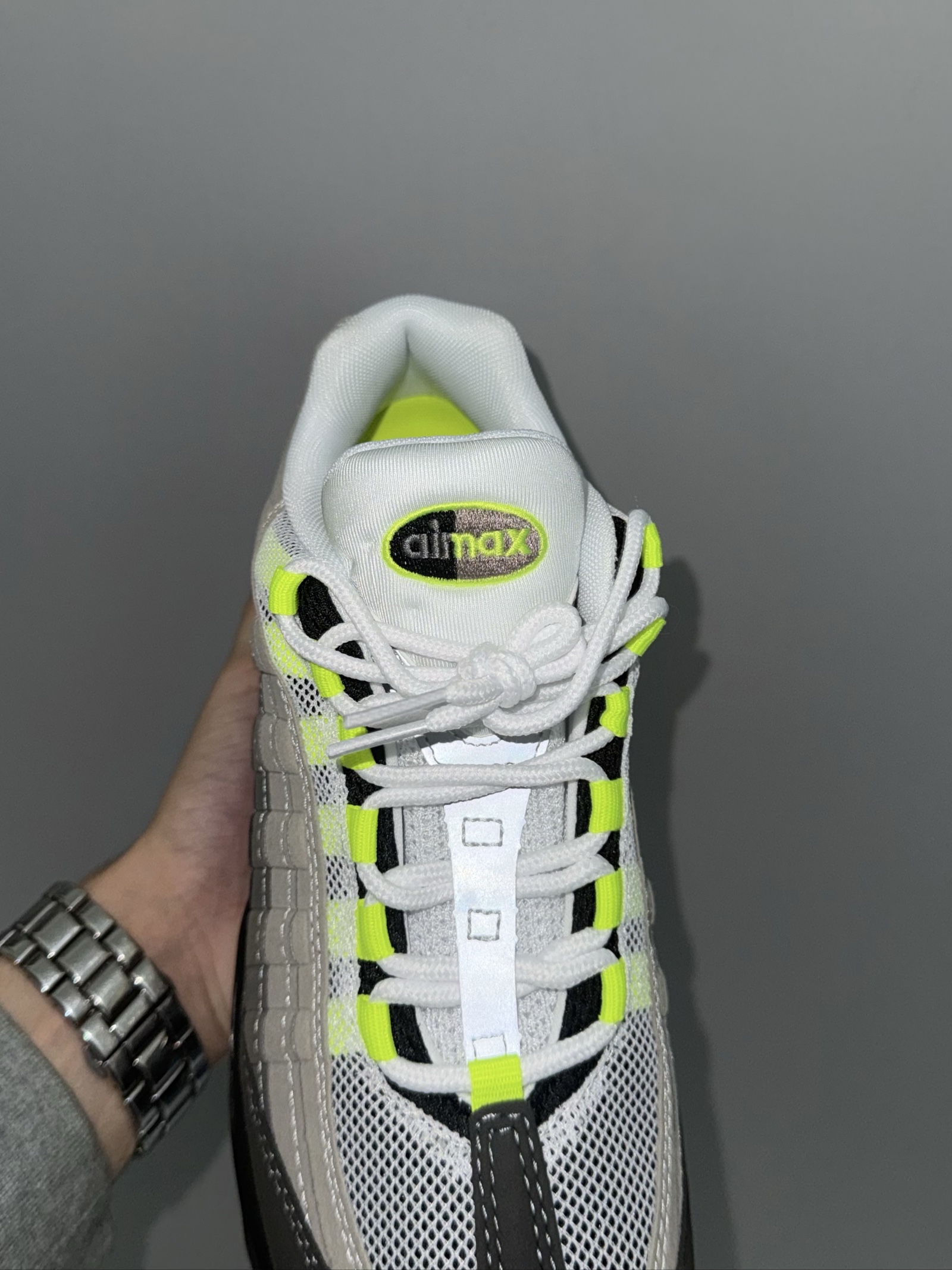 Nike Grey & Yellow Air Max 95 UK 8.5 Sneakers image 2