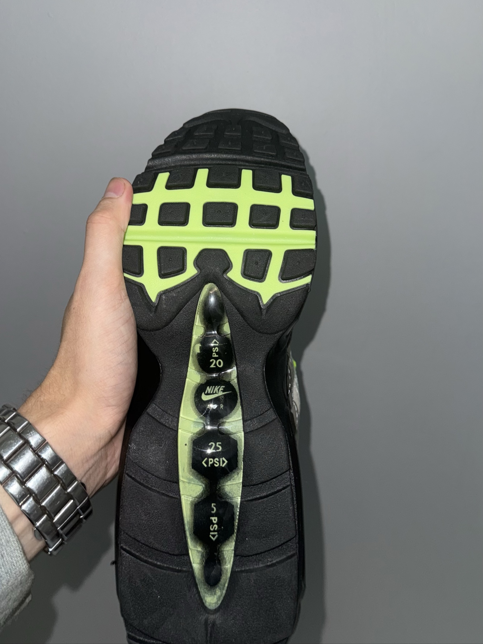 Nike Grey & Yellow Air Max 95 UK 8.5 Sneakers image 5
