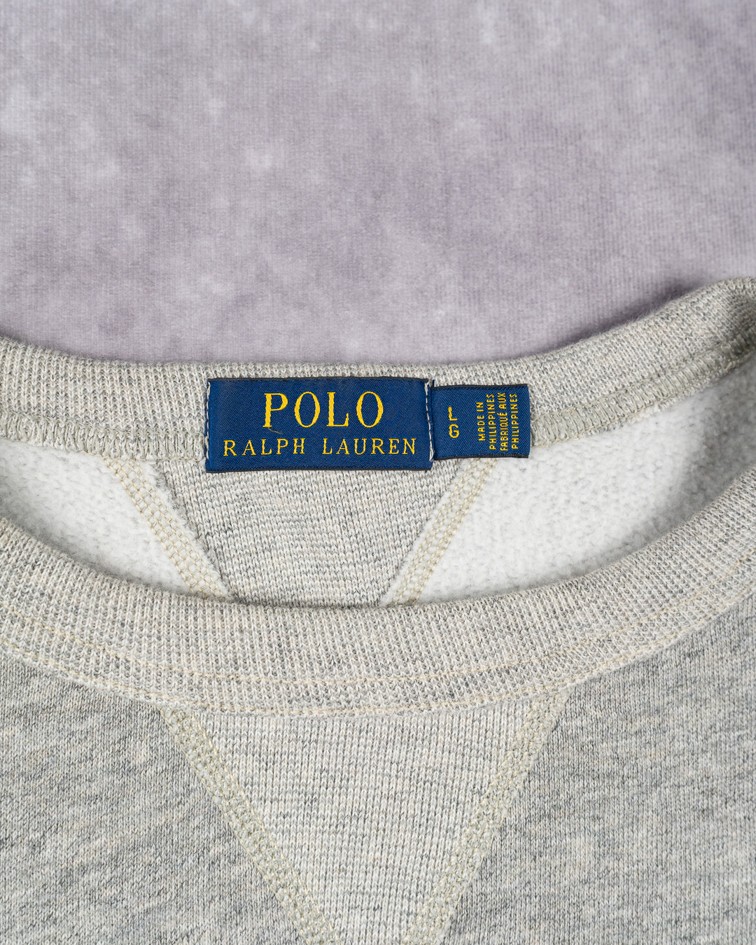 Polo Ralph Lauren Grey Crew Neck Sweatshirt - Large RL Embroidered Logo image 3