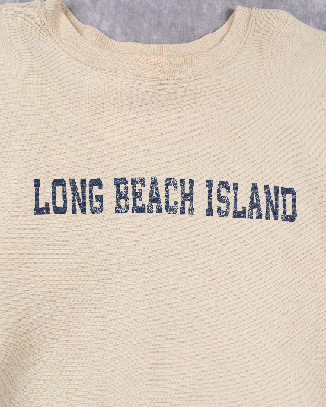 Vintage 80's Champion Reverse Weave Beige Long Beach Island Sweatshirt - XXL image 4