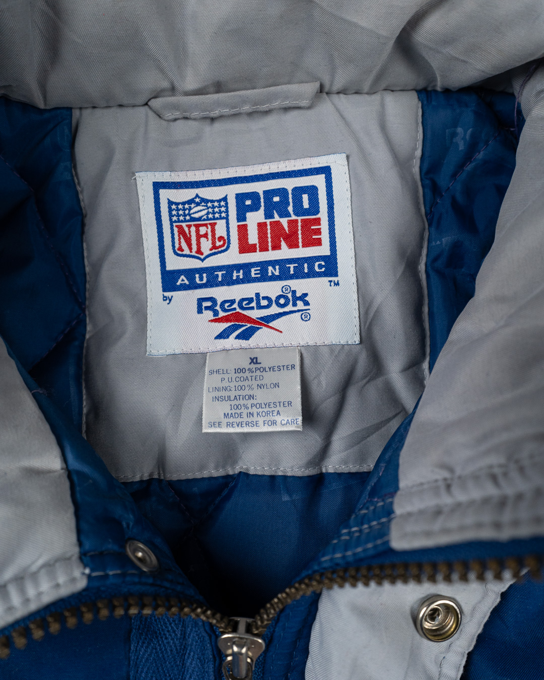 Reebok Pro Line Blue and Grey NFL Dallas Cowboys Jacket - XL Windbreaker image 3
