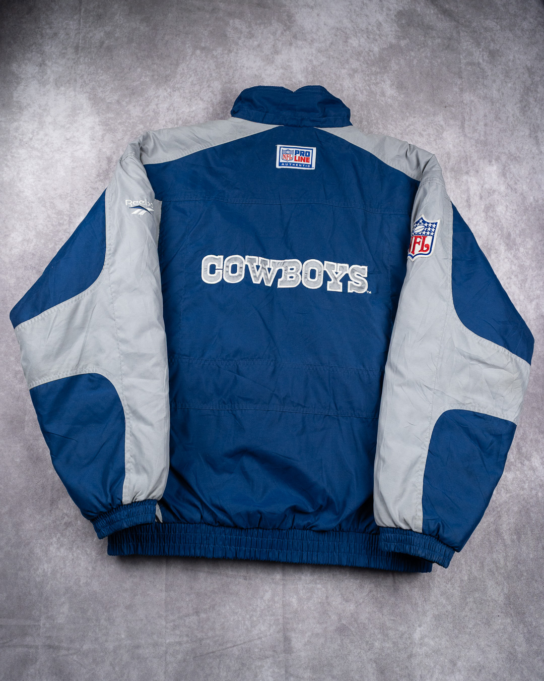 Reebok Pro Line Blue and Grey NFL Dallas Cowboys Jacket - XL Windbreaker image 2