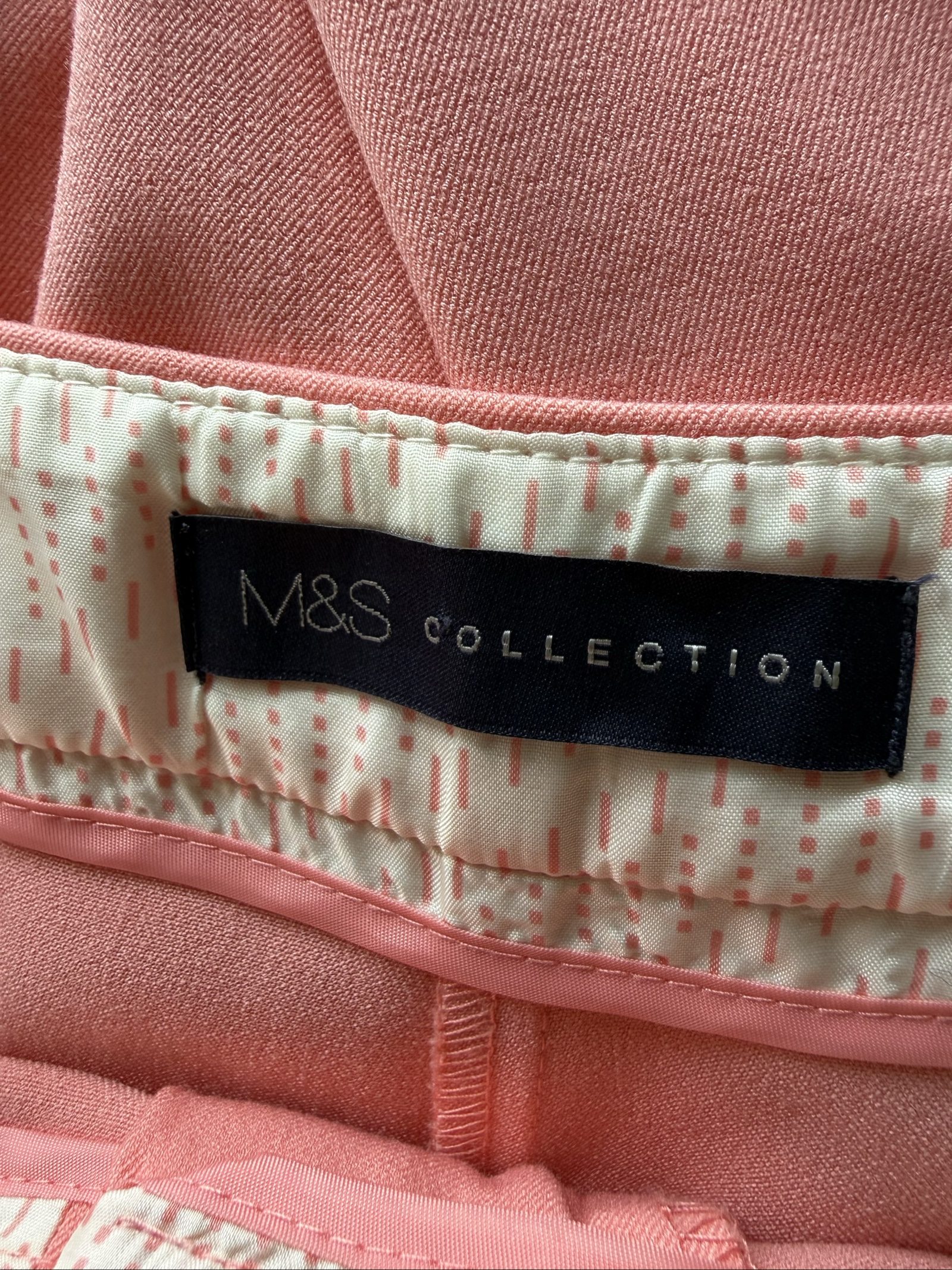 M&S Coral Tailored Trousers UK 14 Slim Fit Women's Workwear Bottoms image 2