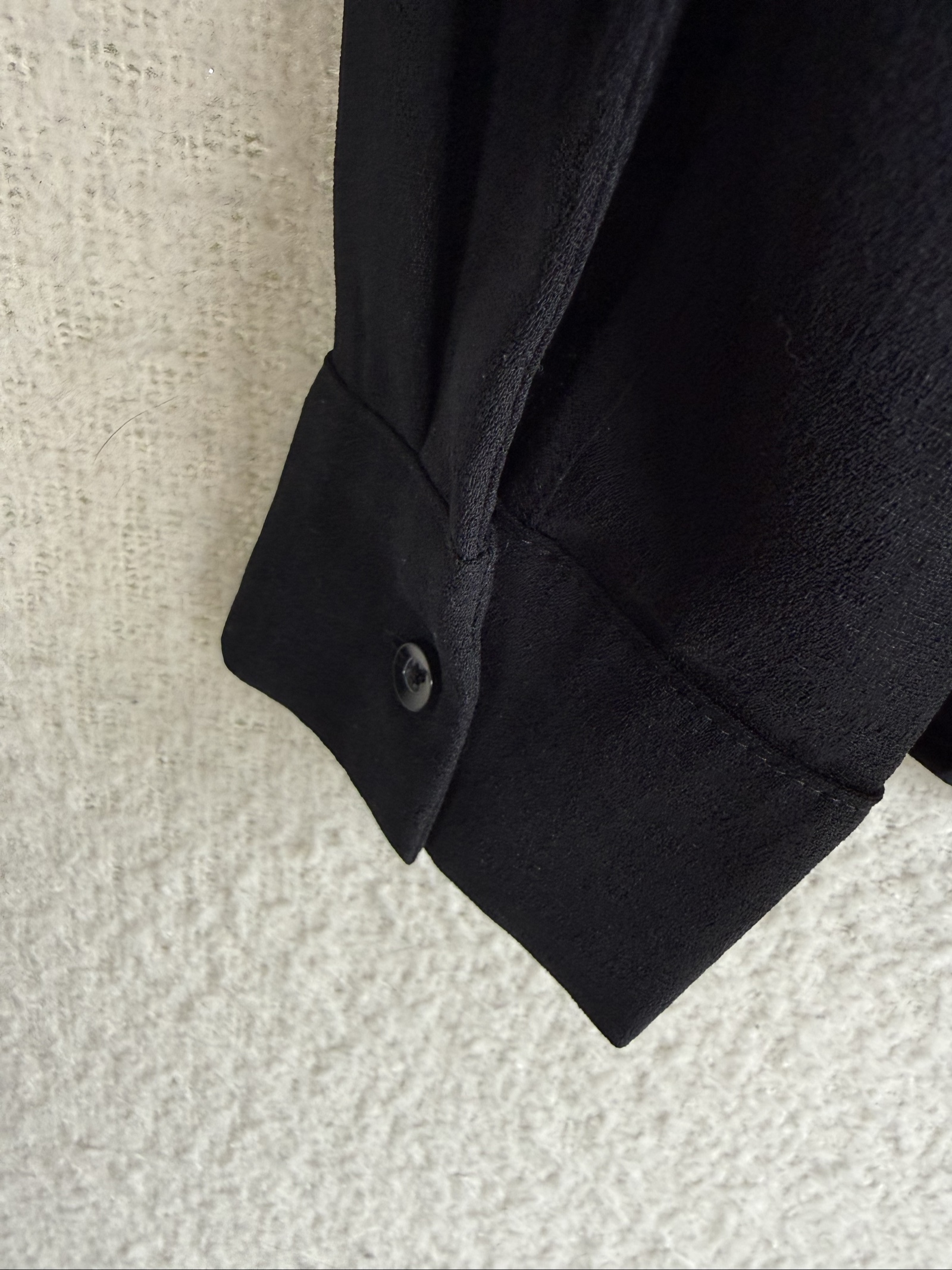 M&S Black Cotton Long Sleeve Blouse UK 14 Classic Lightweight Shirt image 5