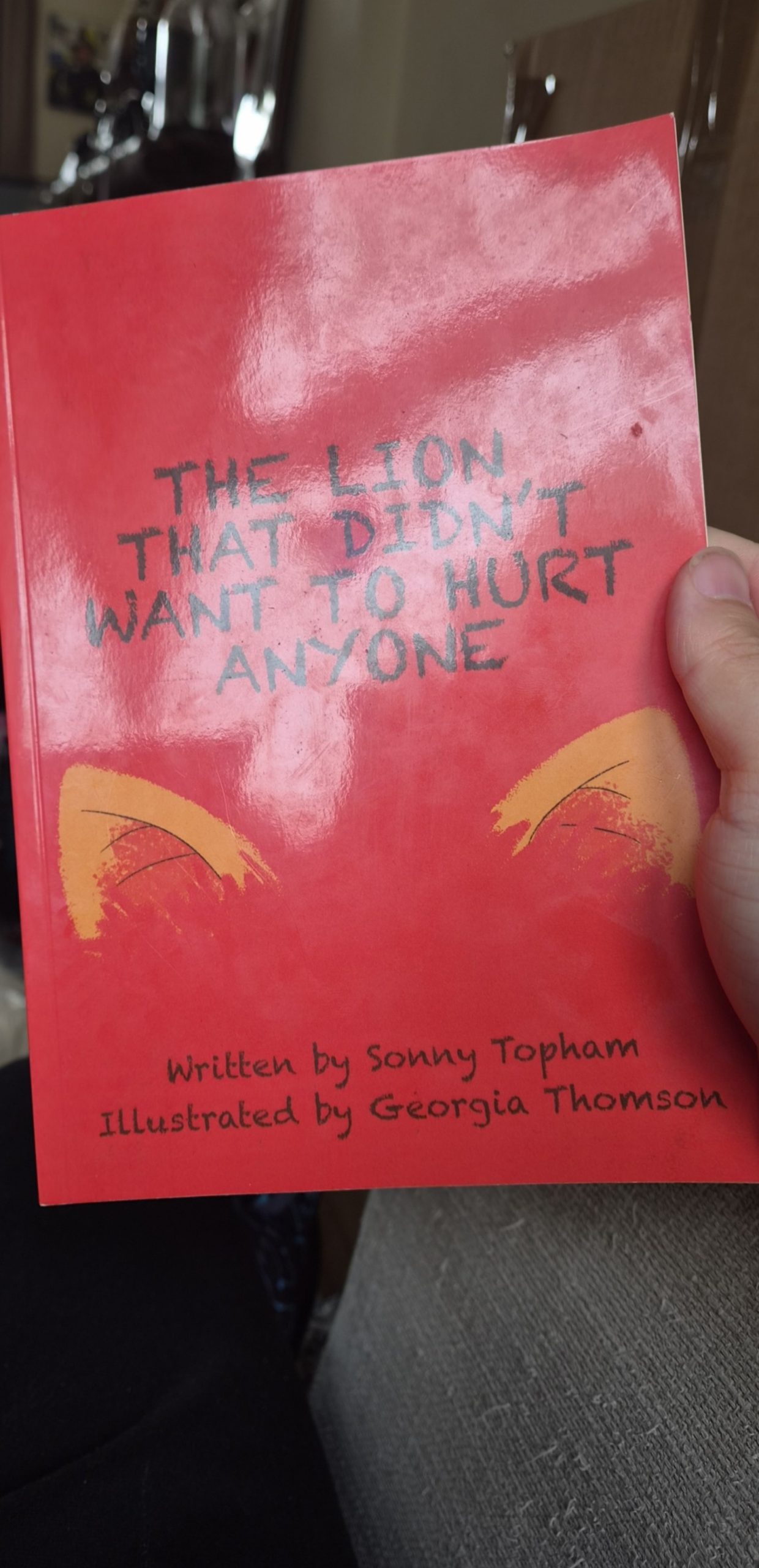 The Lion That Didn't Want To Hurt Anyone by Sonny Topham Red Cover