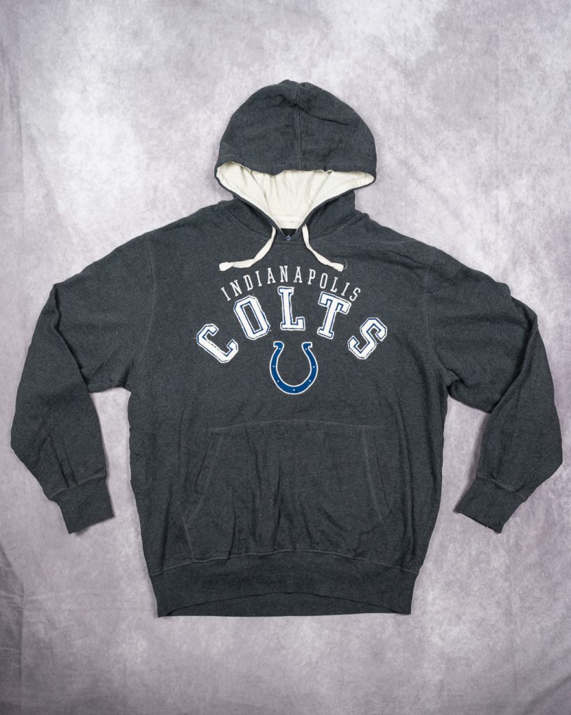 NFL Indianapolis Colts Charcoal Grey Hoodie XL Cotton Blend