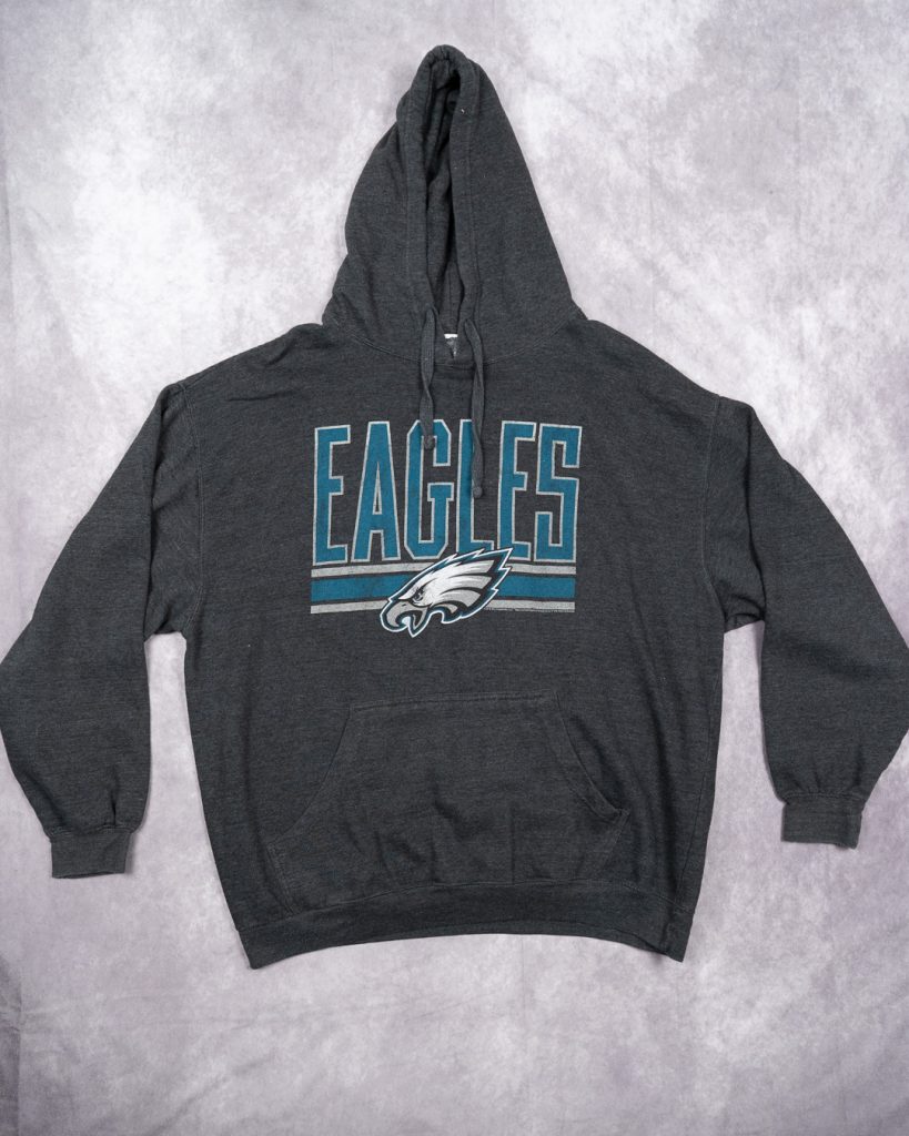 NFL Team Apparel Philadelphia Eagles Charcoal Hoodie - XL