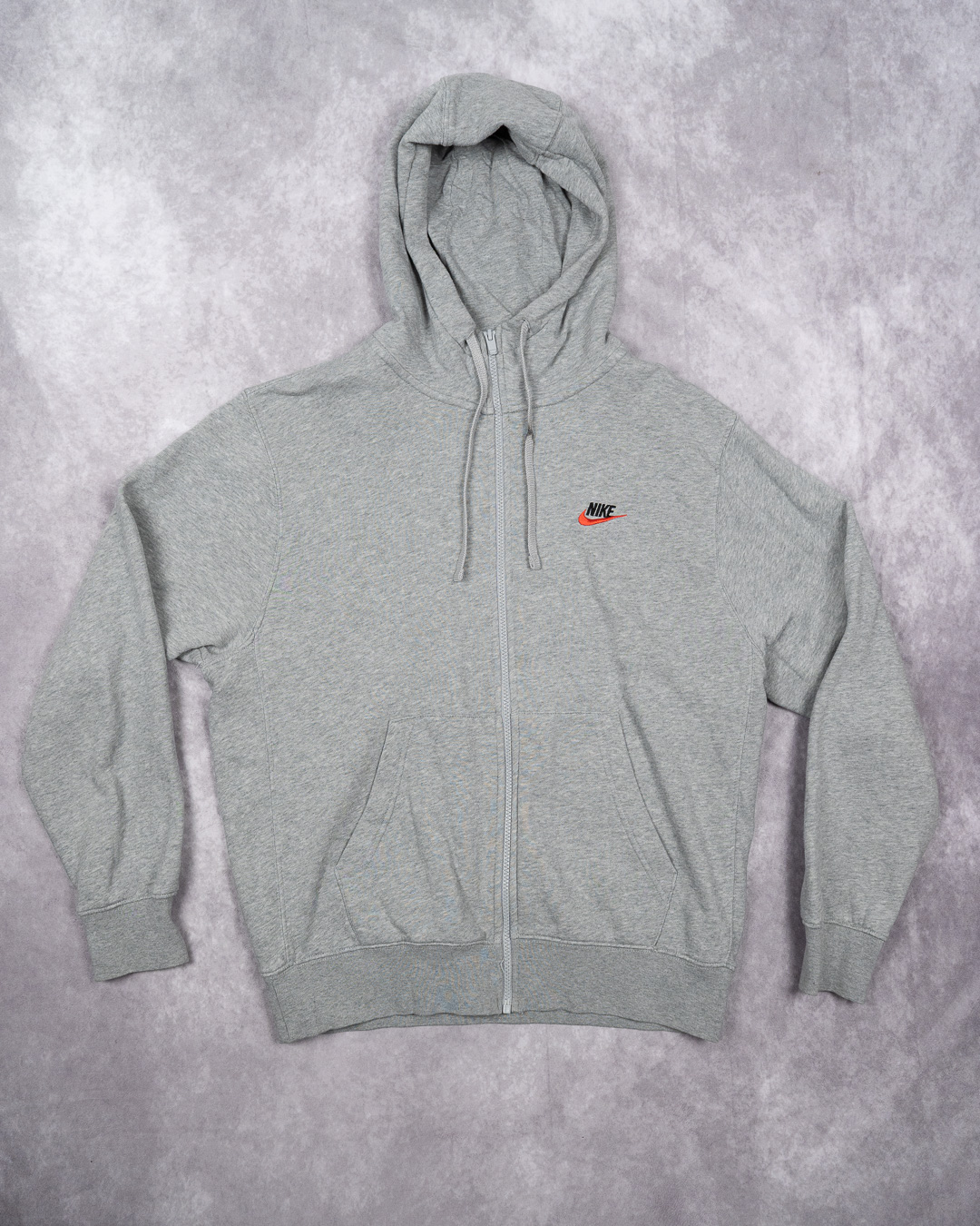 Nike Grey Zip Up Hoodie Sweatshirt - M