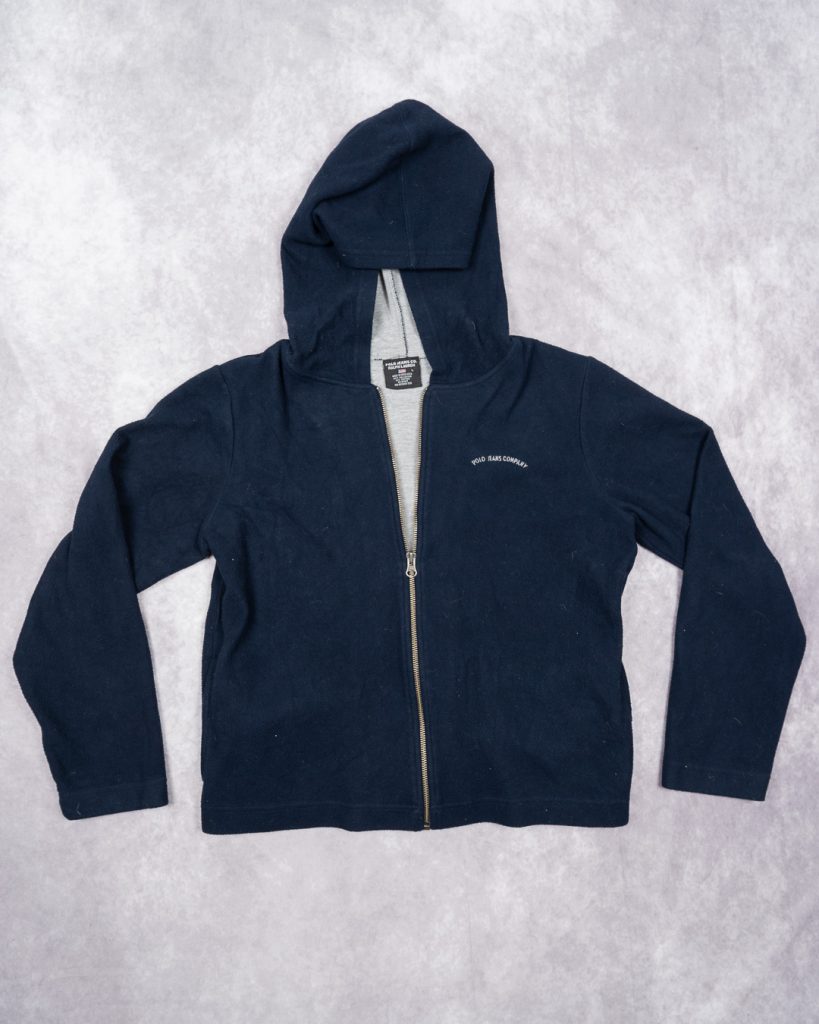Polo Jeans Company Navy Zip Hooded Jacket - Large