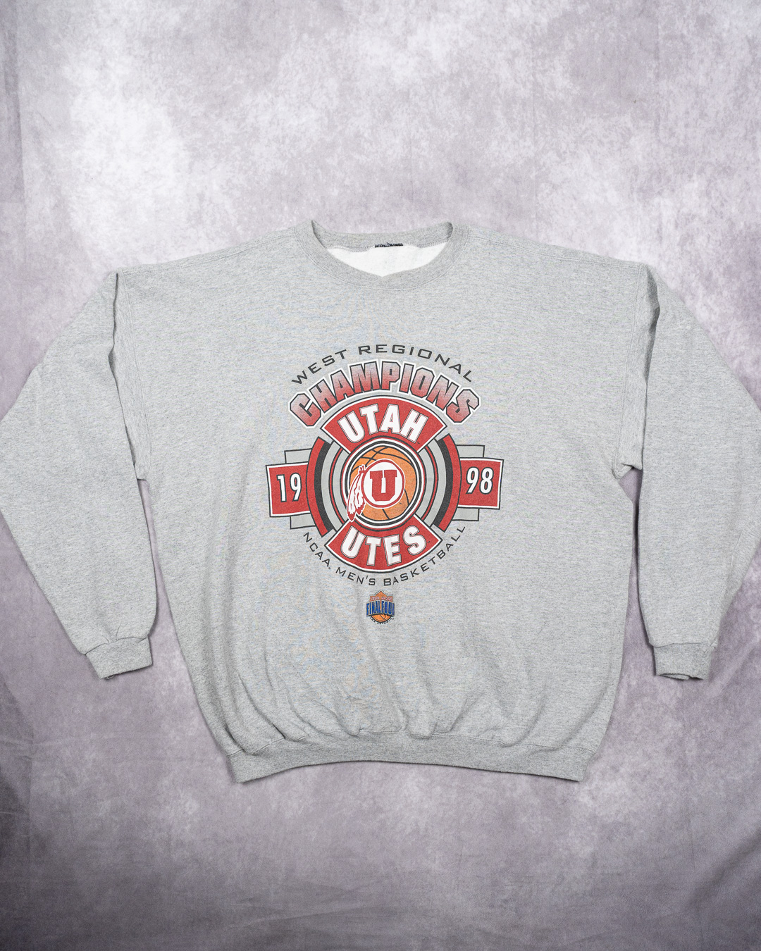 Vintage Starter Grey Utah Utes 1998 Basketball Championship Sweatshirt Large