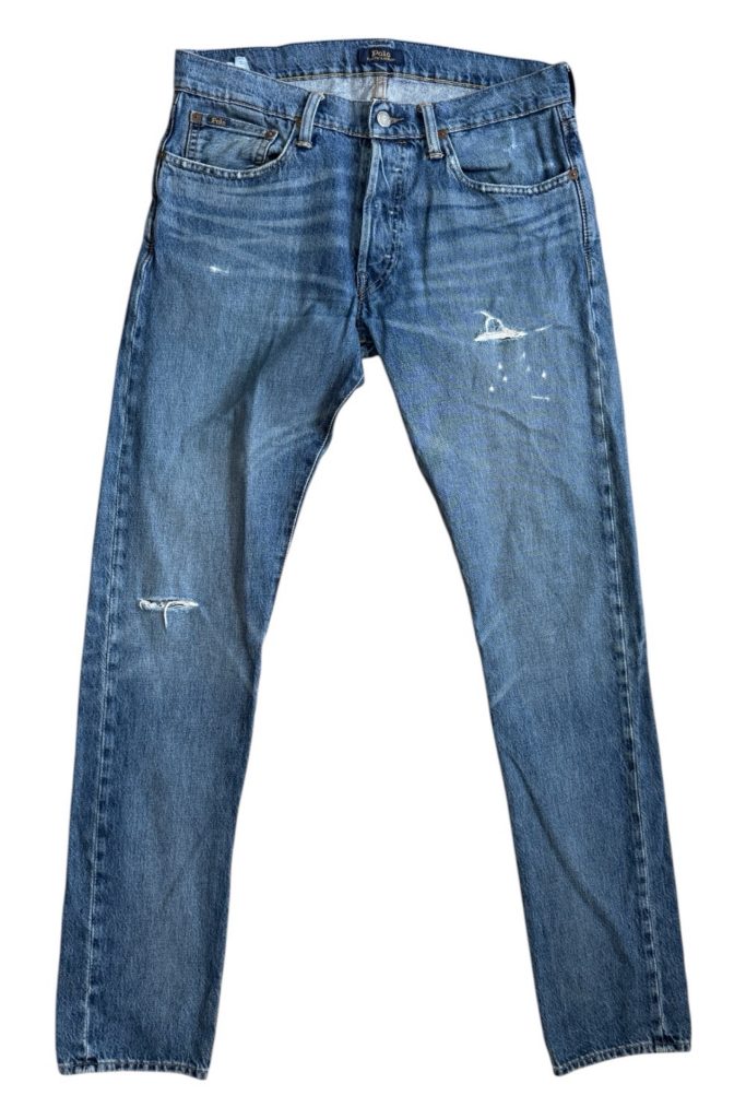Polo Ralph Lauren Jeans Mens W30 L25 Blue Slim Tapered Stretch Denim 30x34 Label