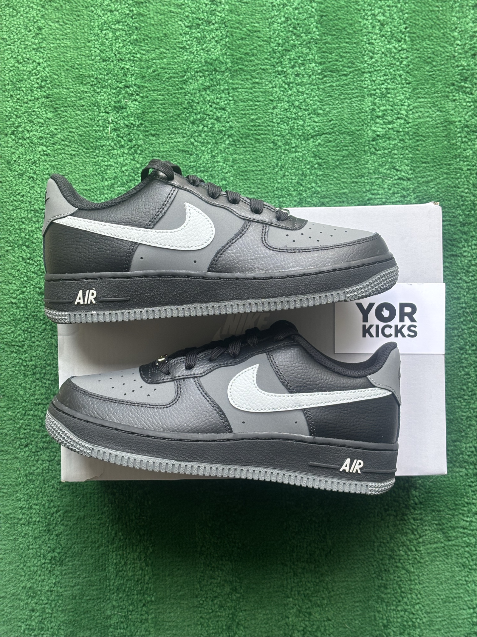 Nike Black Air Force 1 GS IR1478-010 UK 5