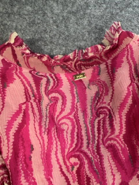 POM Amsterdam Pink Viscose Patterned Midi Dress Size M image 7