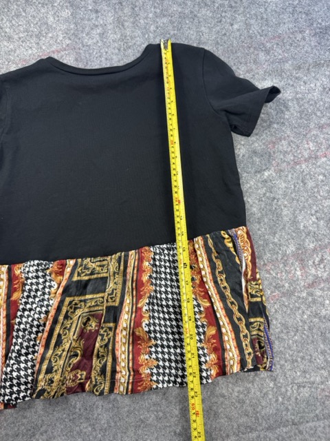 Zara Black Multicolour Peplum Hem Top Small image 7