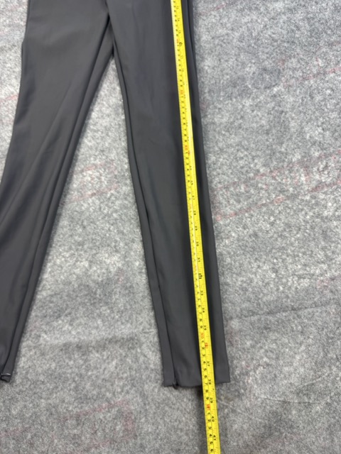 Zara Black Slim Fit Trousers Size Small with Ankle Zips image 6