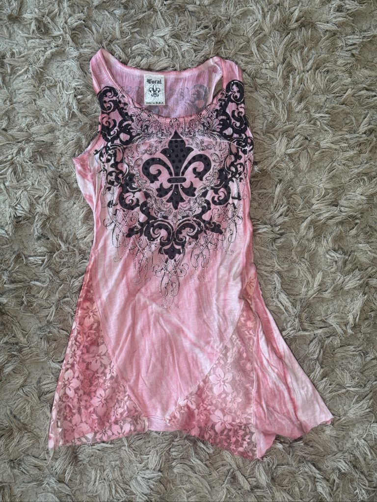 Vocal Pink Floral Print Sleeveless Top Other Size