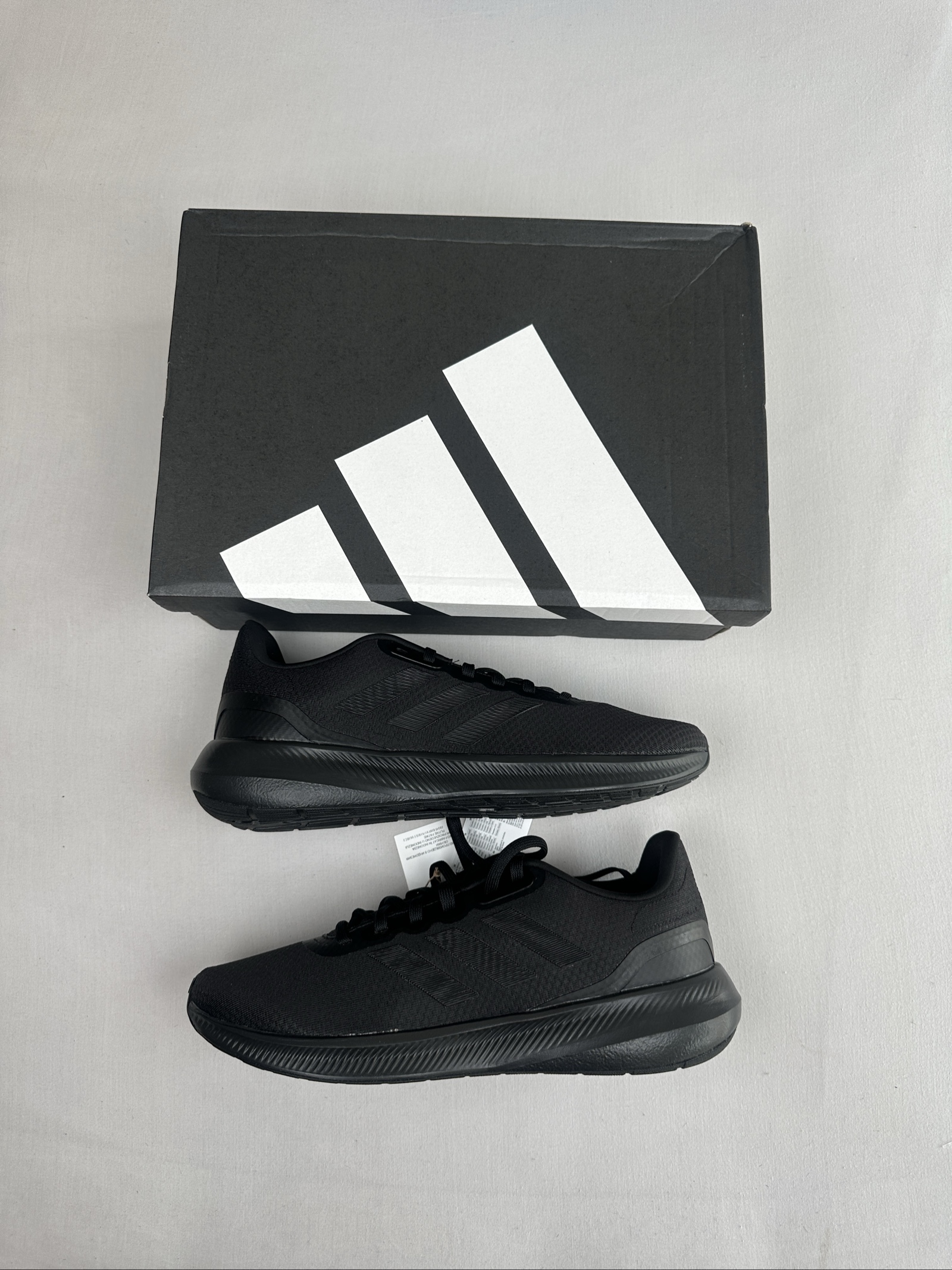 Adidas Black Runfalcon 3.0 Running Shoes UK 9.5 Lightweight Comfort