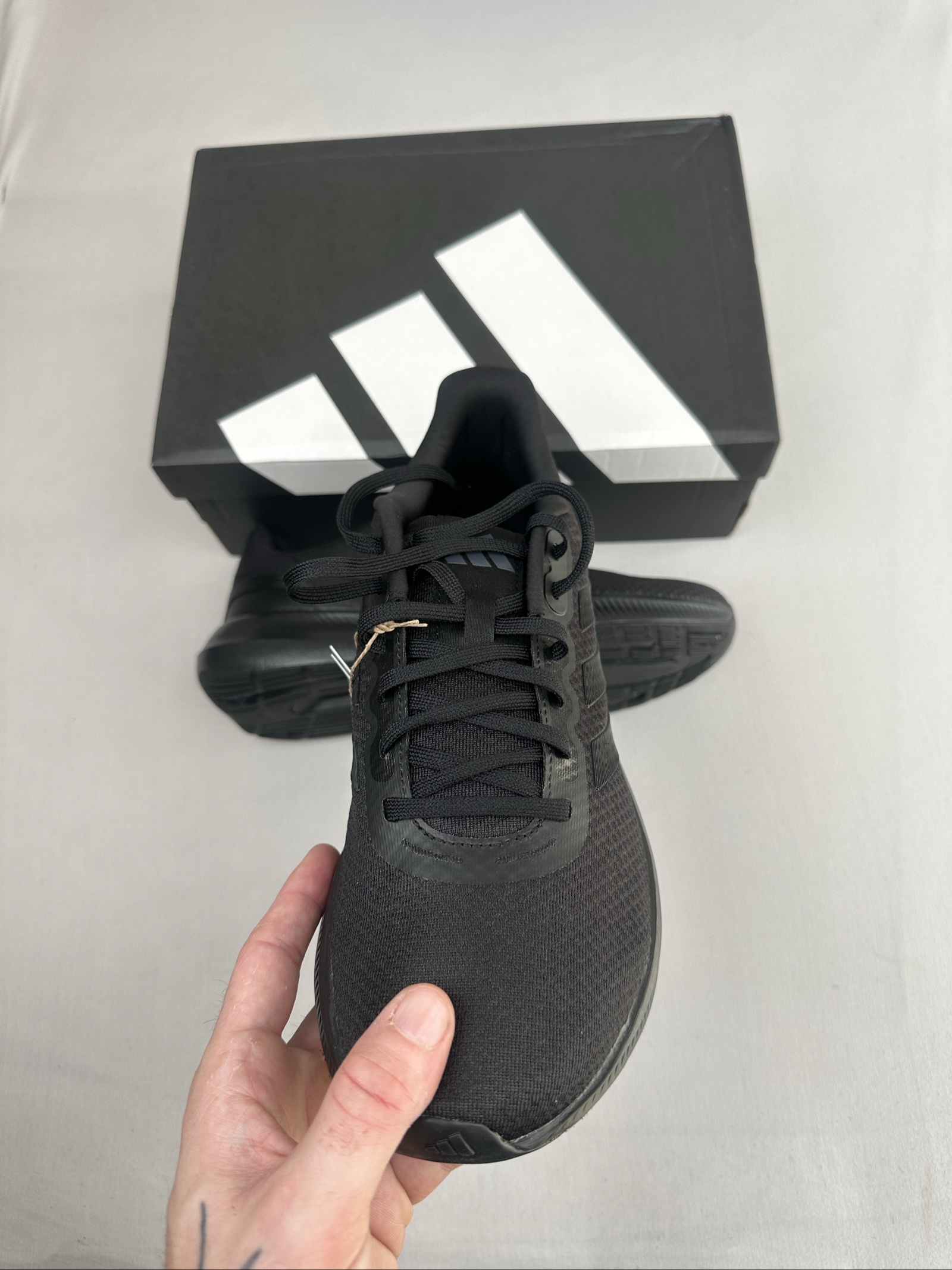 Adidas Black Runfalcon 3.0 Running Shoes UK 9.5 Lightweight Comfort image 3