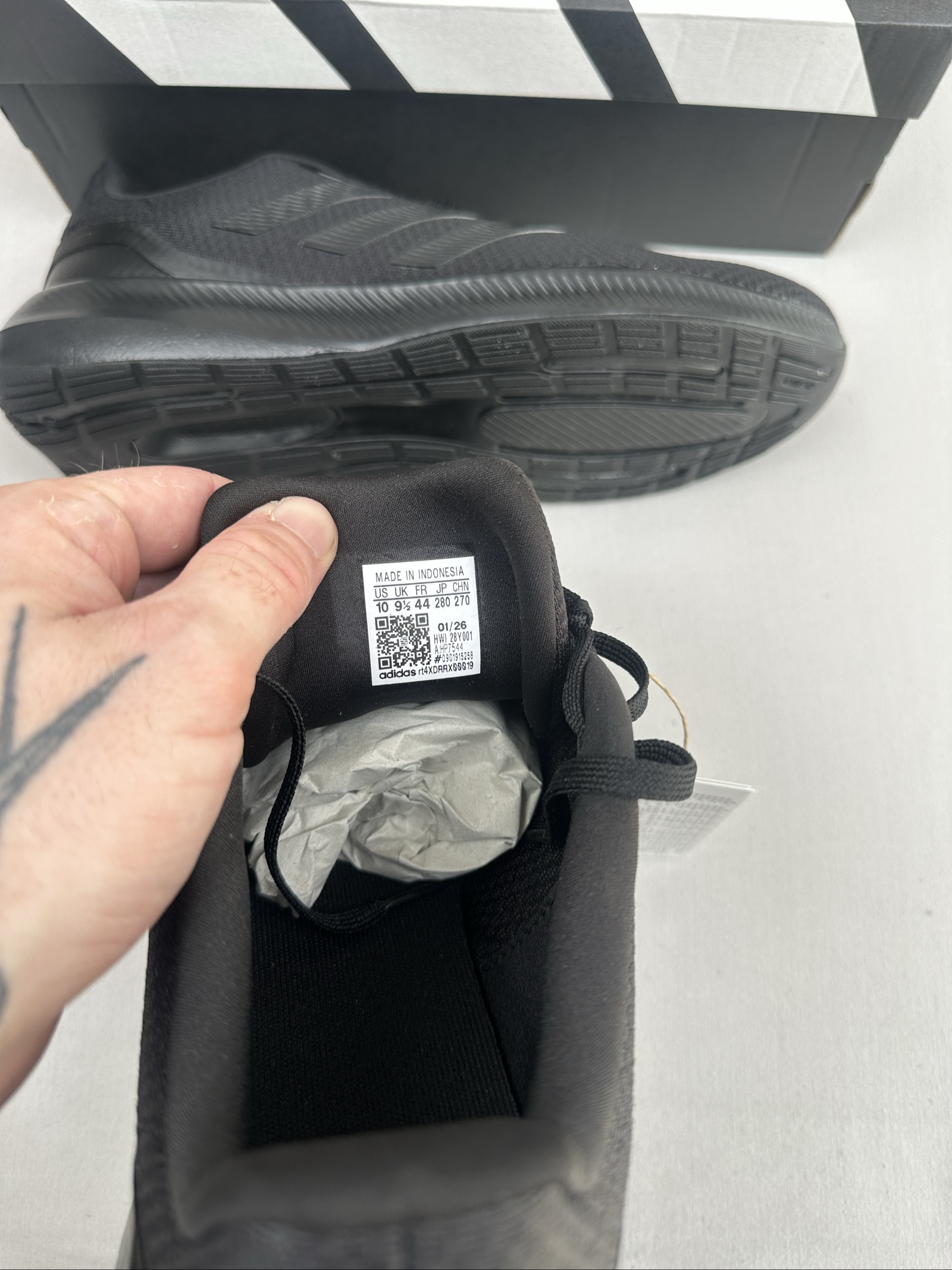 Adidas Black Runfalcon 3.0 Running Shoes UK 9.5 Lightweight Comfort image 6