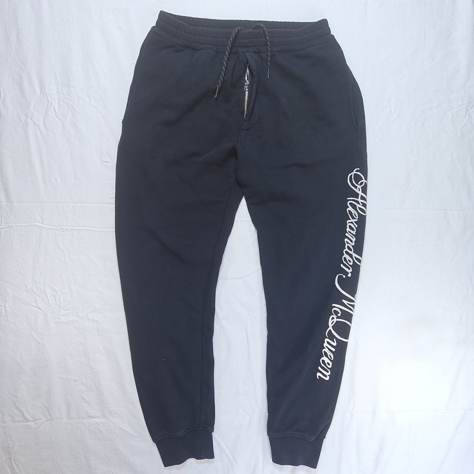Alexander McQueen Black Zip Detail Sweatpants Men's Large