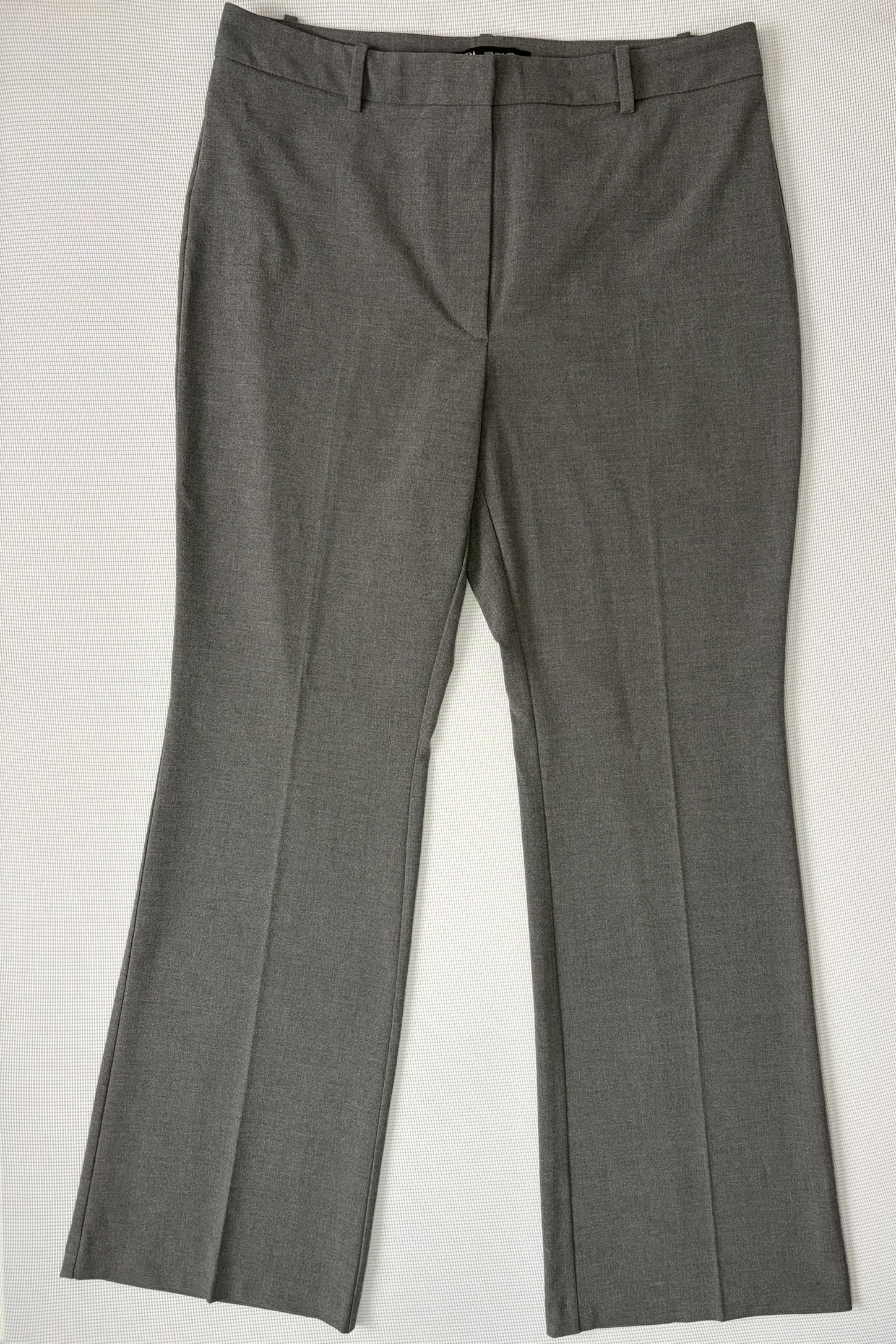 Zara Bootcut Trousers Grey Euro XL UK 14-16 Smart Casual Excellent Condition