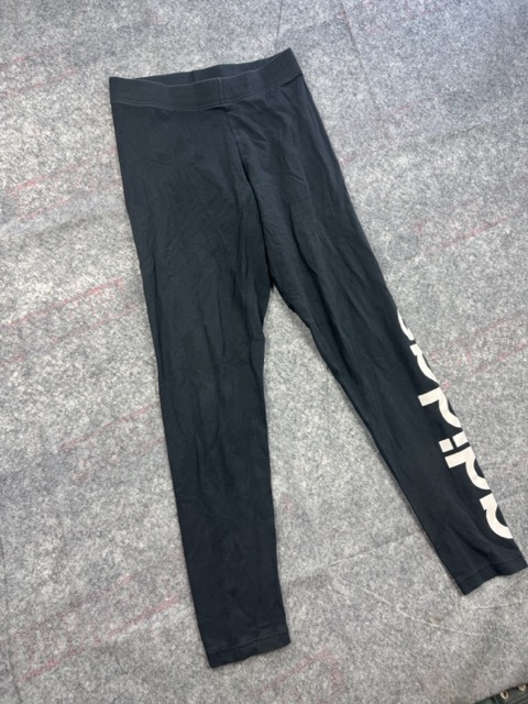 Adidas Black Leggings Logo Print Small image 2