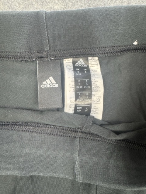 Adidas Black Leggings Logo Print Small image 3