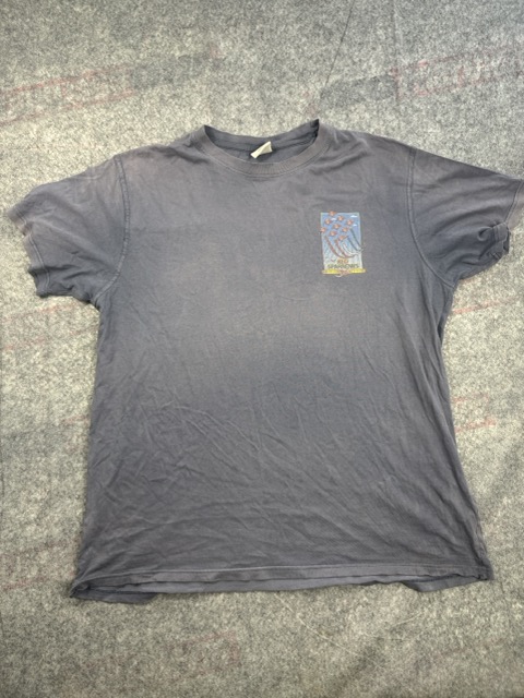 Weird Fish Grey T-Shirt Red Sparrows Print Large