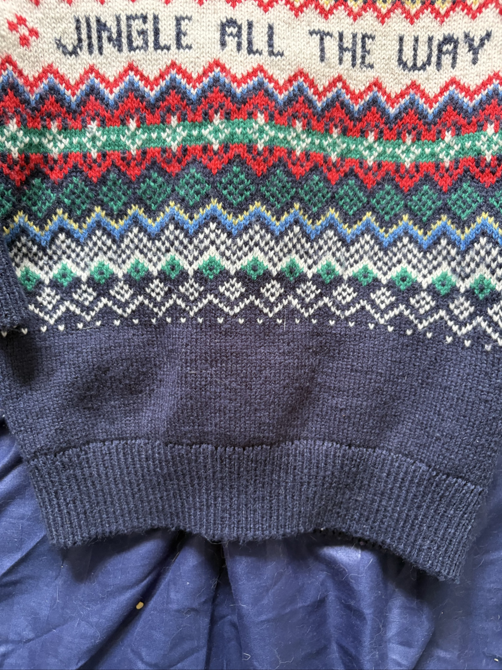 F&F Navy & Multi Kids Christmas Patterned Sweater 2-3 Years image 5
