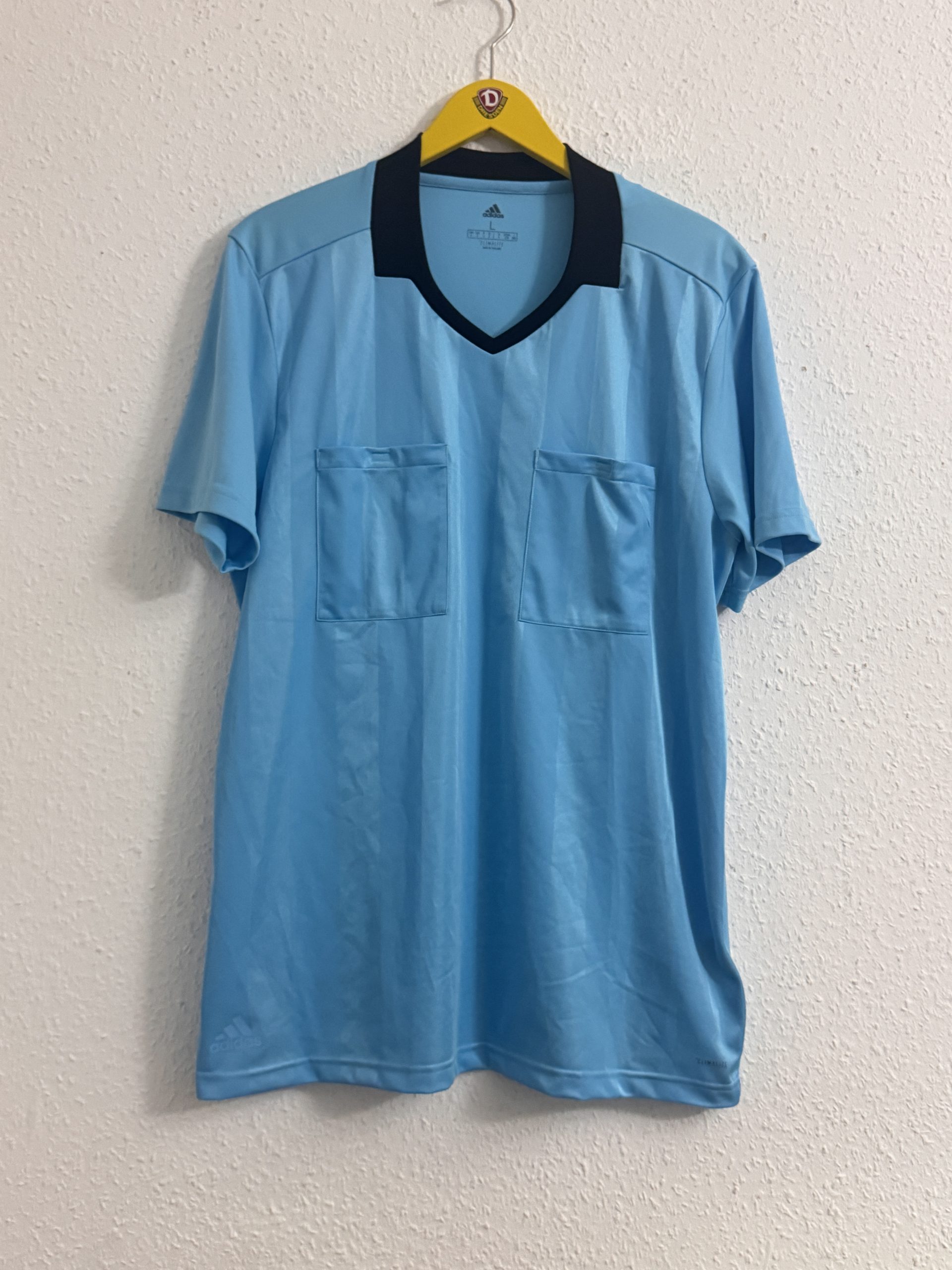 Adidas Blue Climacool Sports Shirt Small V Neck Pockets 2833