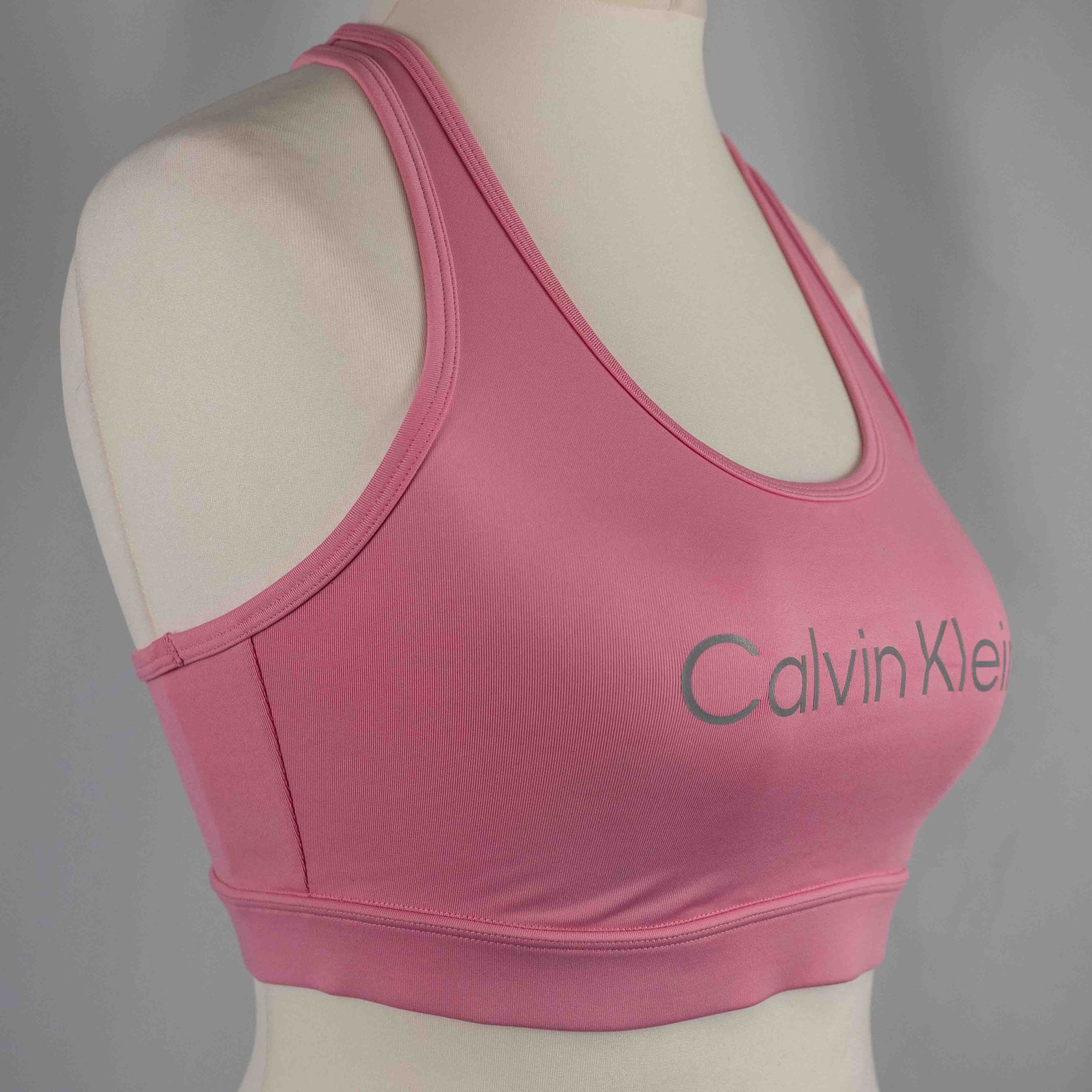 Calvin Klein Pink Performance Sports Bra Medium Racerback NWT RRP £40.00 image 2