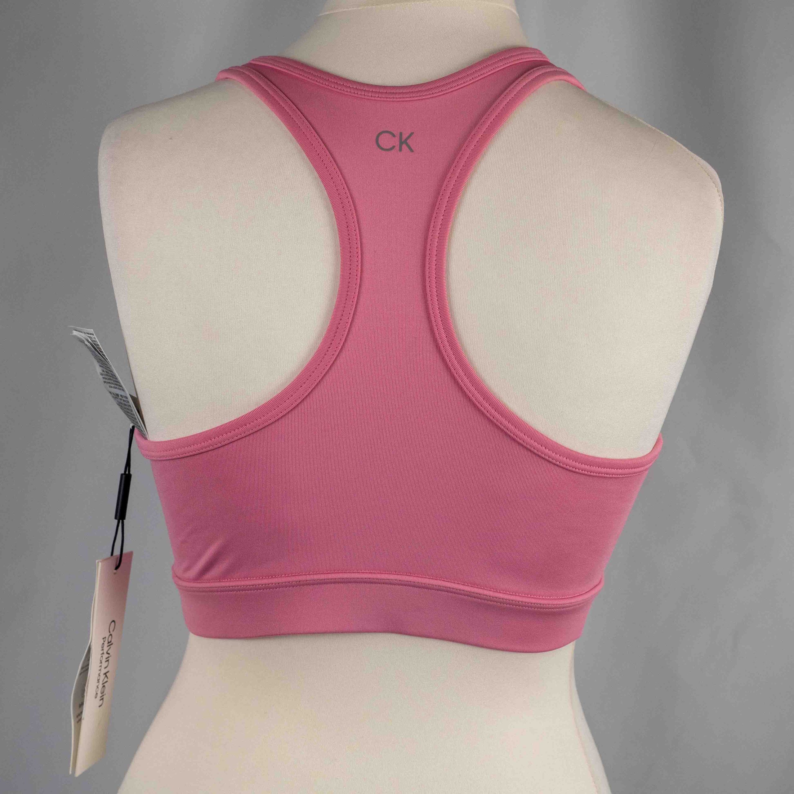 Calvin Klein Pink Performance Sports Bra Medium Racerback NWT RRP £40.00 image 3