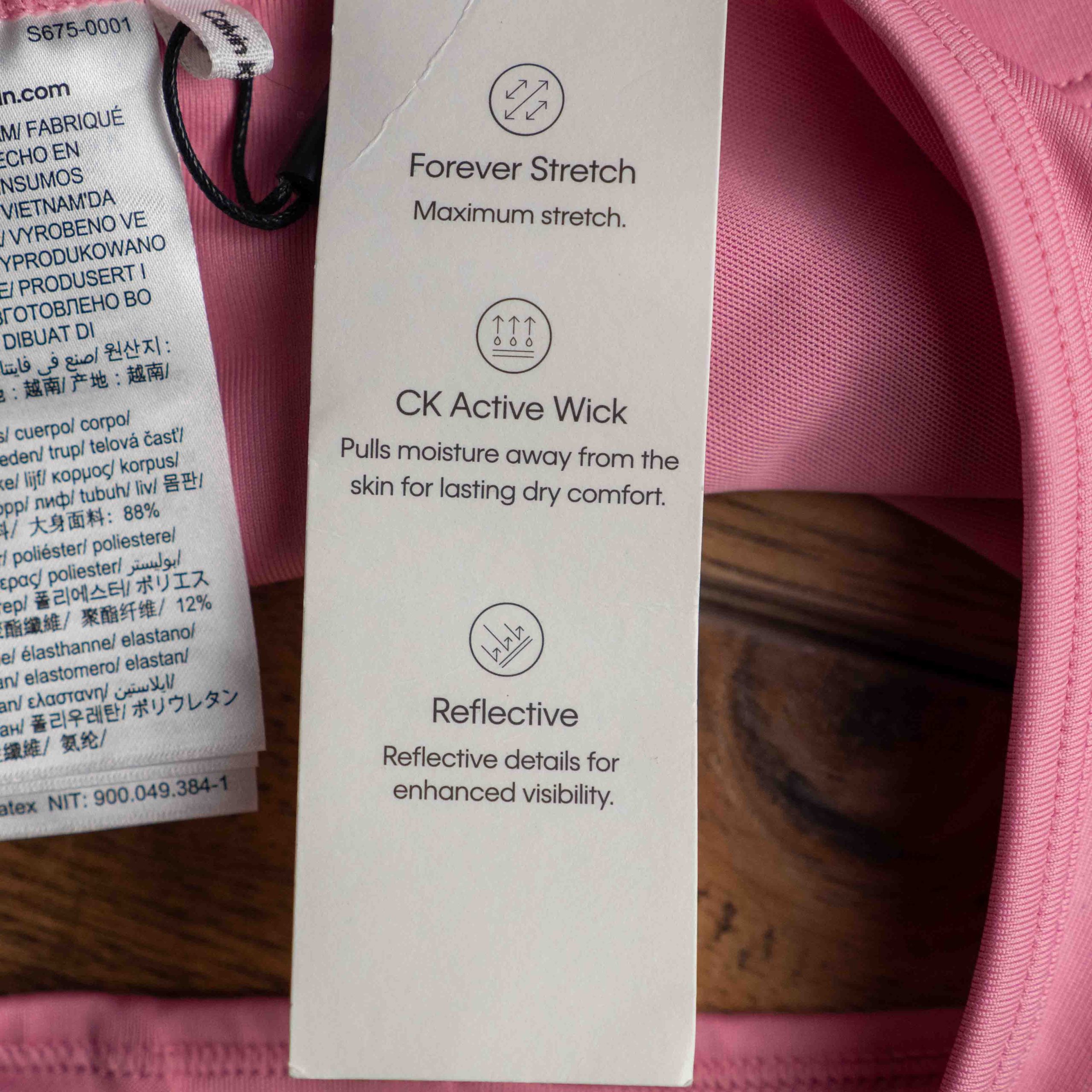 Calvin Klein Pink Performance Sports Bra Medium Racerback NWT RRP £40.00 image 7