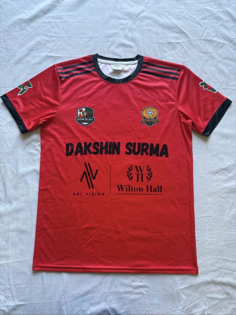 Heimoso Red & Black Dakshin Surma Football Jersey Medium