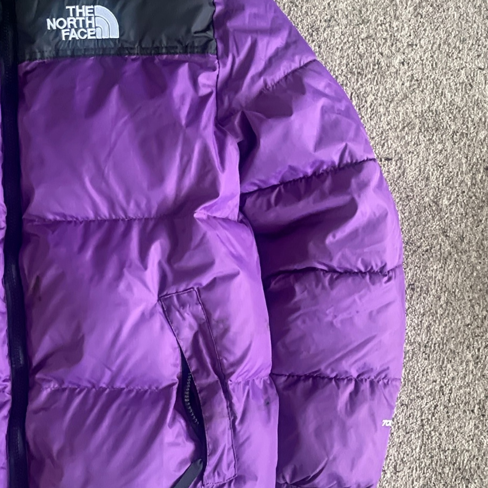 The North Face Purple & Black Puffer Jacket UK M FA17 image 3